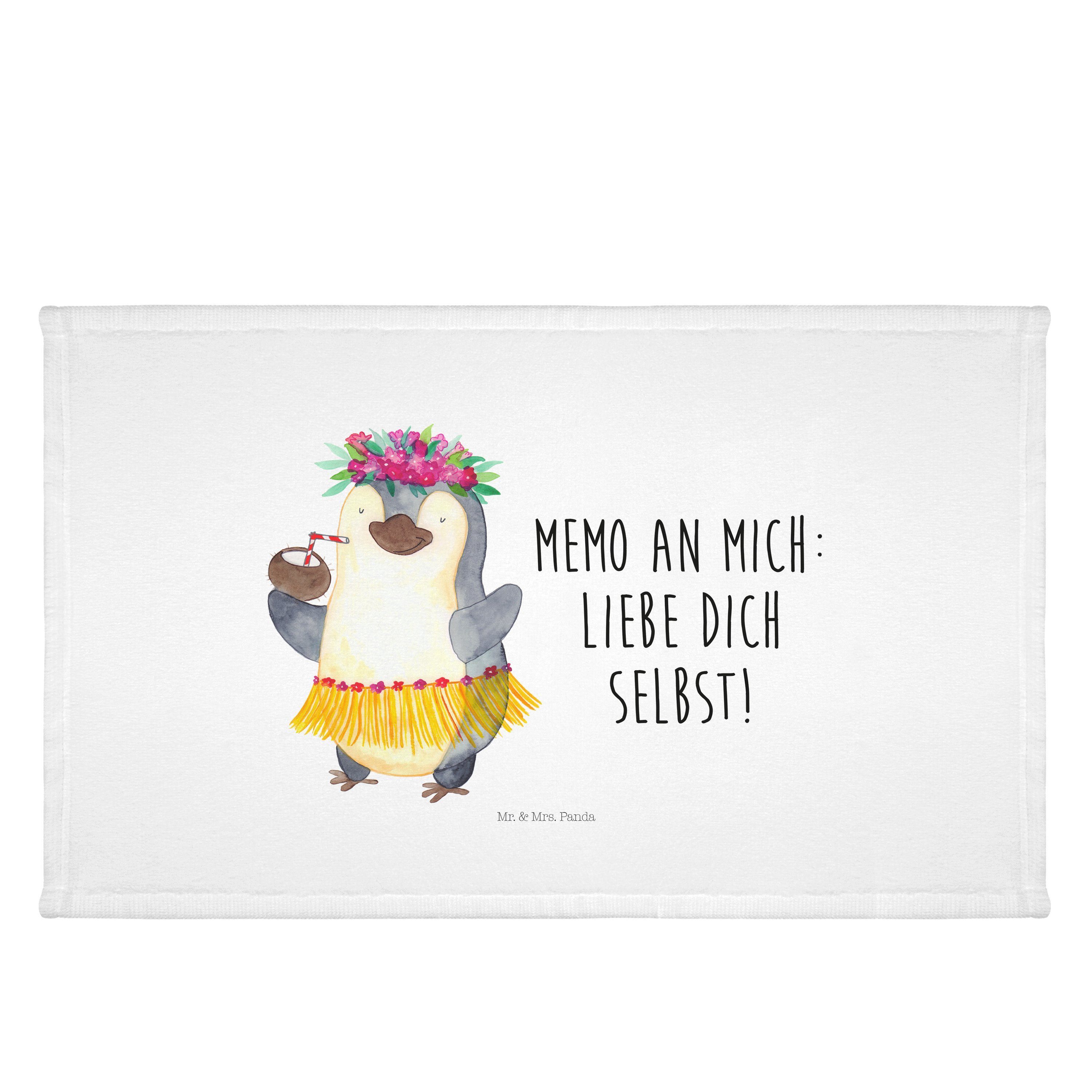 Mr. & Mrs. Panda Handtuch Pinguin Kokosnuss, Flauschtuch, Weiß, Kokosnuss, Frotteehandtuch, Haw, Kunstfaser (Packung), Selbstliebe Flauschtuch Selbstvertrauen