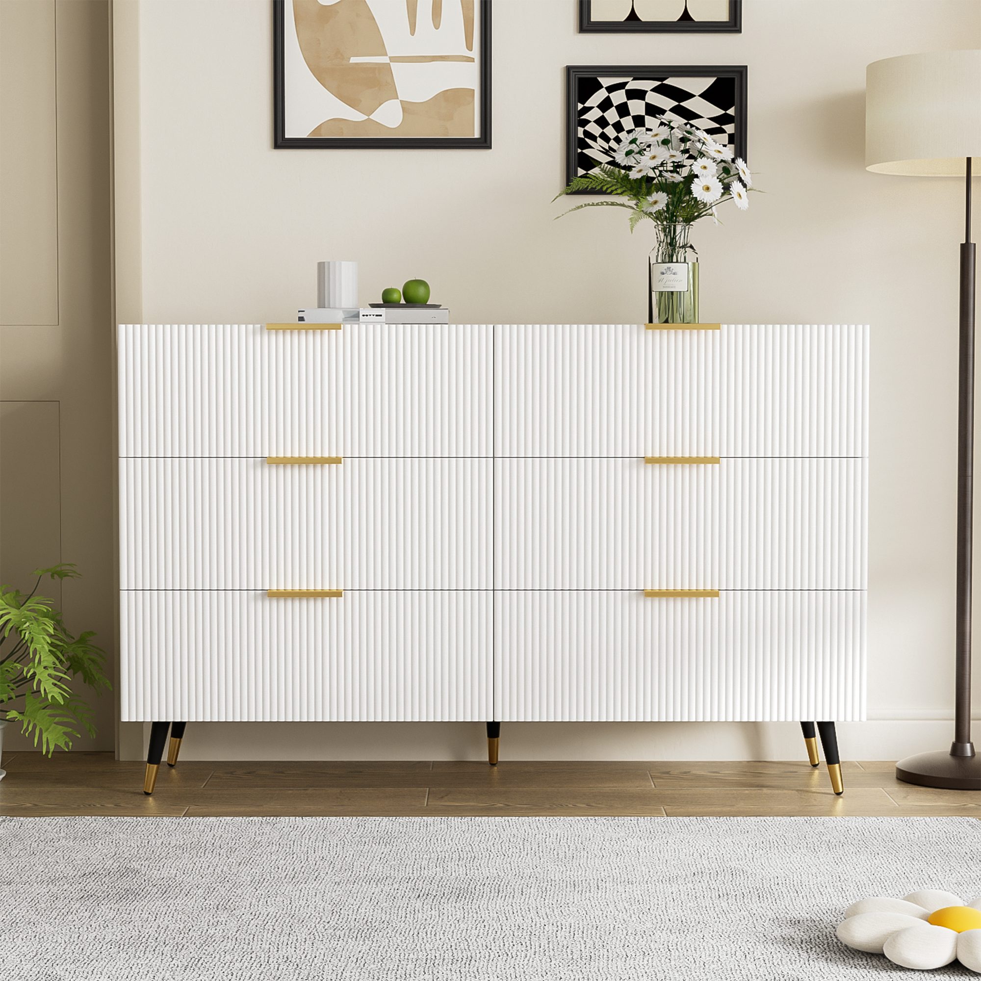 Celya Sideboard Kommode mit Schubladen und viel Stauraum, Elegantes Sideboard mit modernem Design