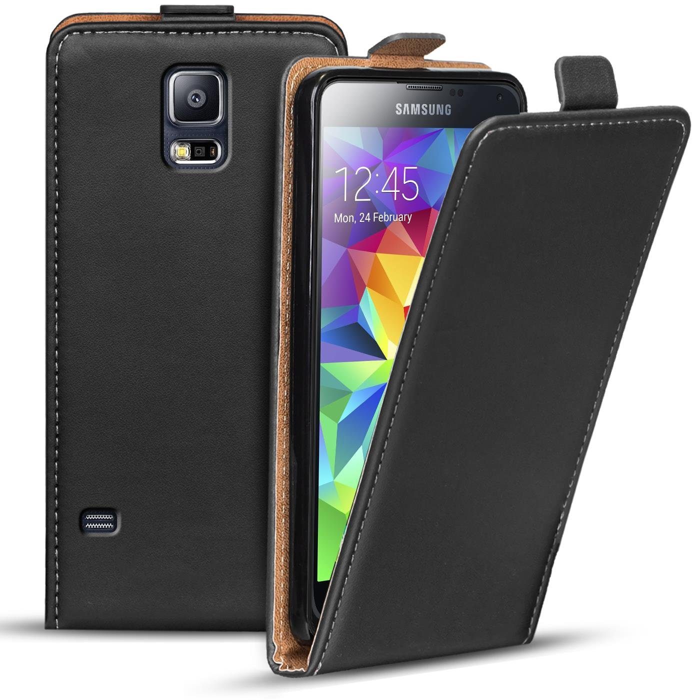 CoolGadget Handyhülle Flip Case Handyhülle für Samsung Galaxy S5 Mini 4,5  Zoll, Hülle Klapphülle Schutzhülle für Samsung S5 Mini Flipstyle Cover