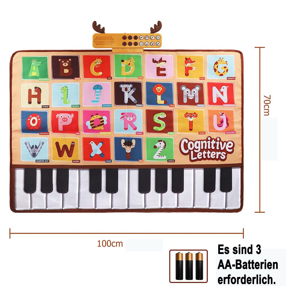 CLTYQ Spielmatte Musikkeyboard-Lernspielzeug mit 26 Buchstaben,Baby-Piano-S günstig online kaufen