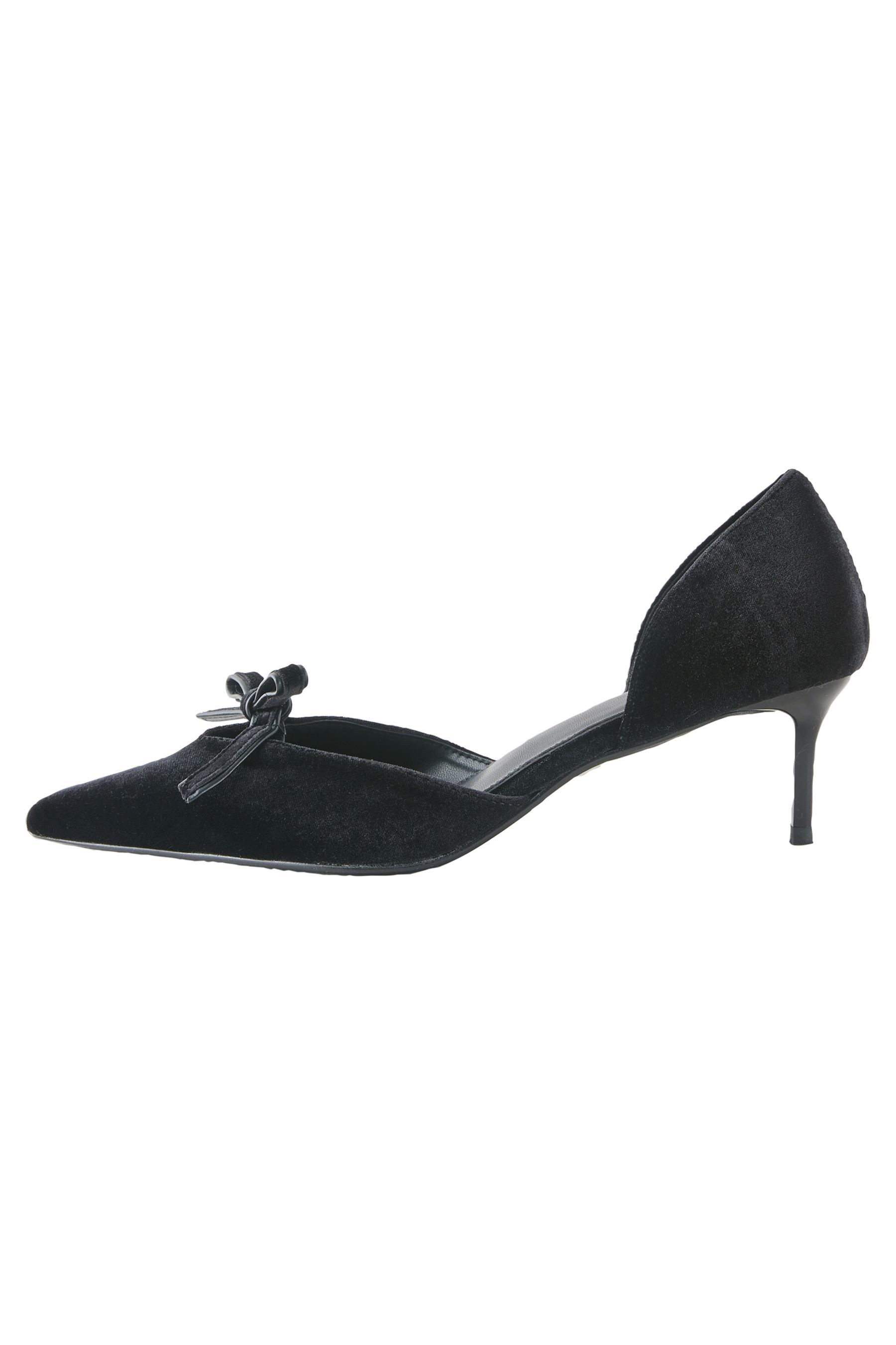 Next Forever Comfort® Spitze Schuhe mit Samtschleife High-Heel-Sandalette ( günstig online kaufen