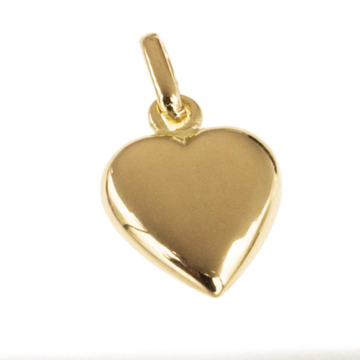 Herzanhänger Anhänger Herz aus 585 Gold 14 Karat Breite 1 cm