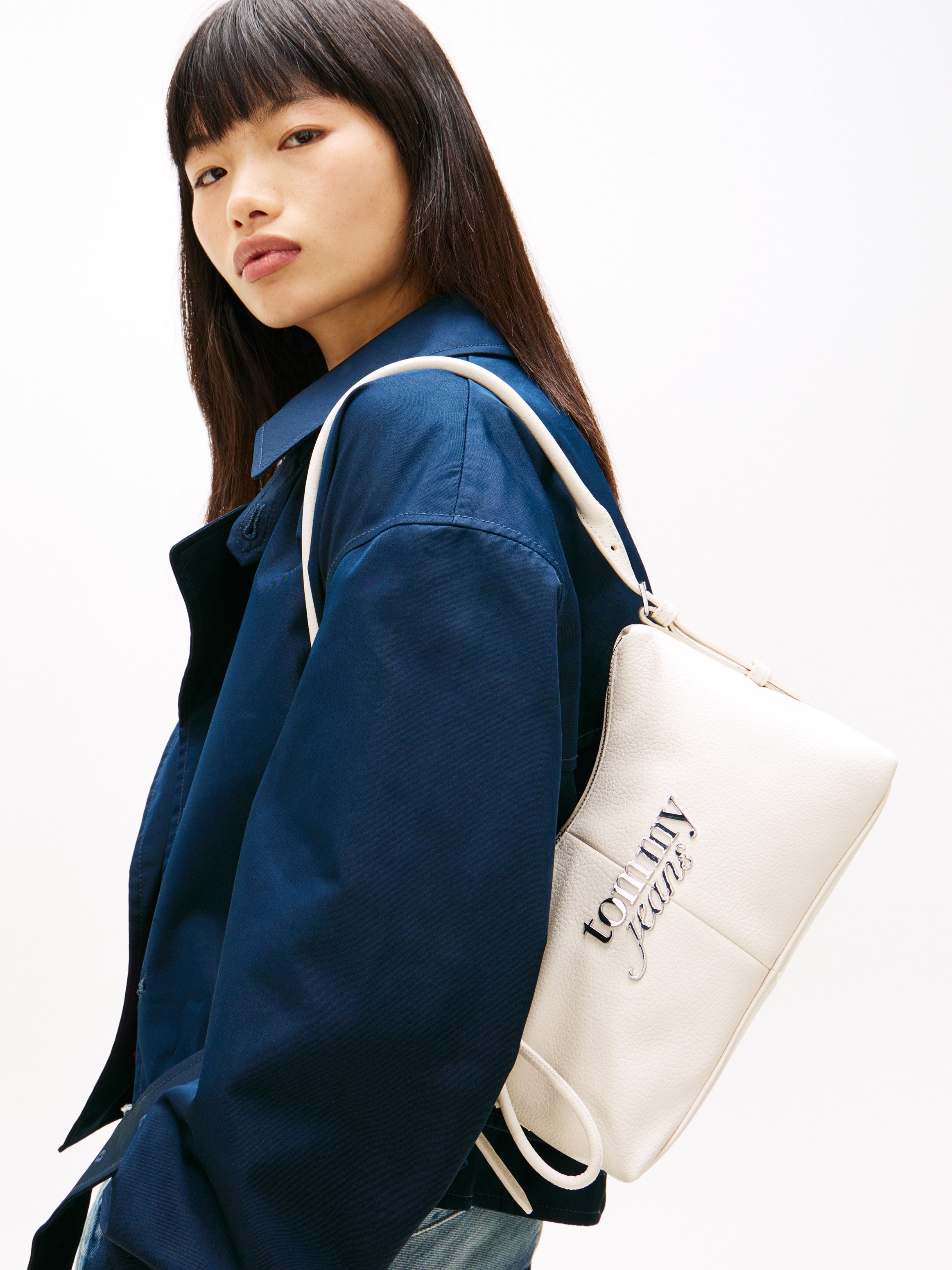 Tommy Jeans Schultertasche TJW BOLD SHOULDER BAG, Damen Schultertasche, Henkeltasche mit Kordel und Logo
