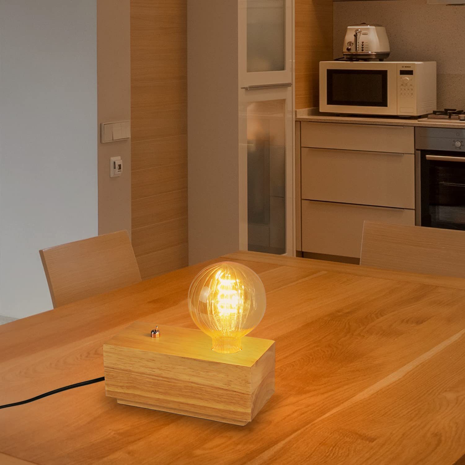 LED Design Nacht Tisch Leuchte Touch Dimmer Wohn Schlaf Zimmer Lampe Büro Gold 