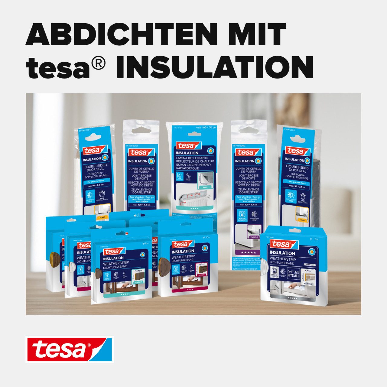 tesa Türbodendichtung tesa Gummidichtung E-Profil Classic 10 m braun