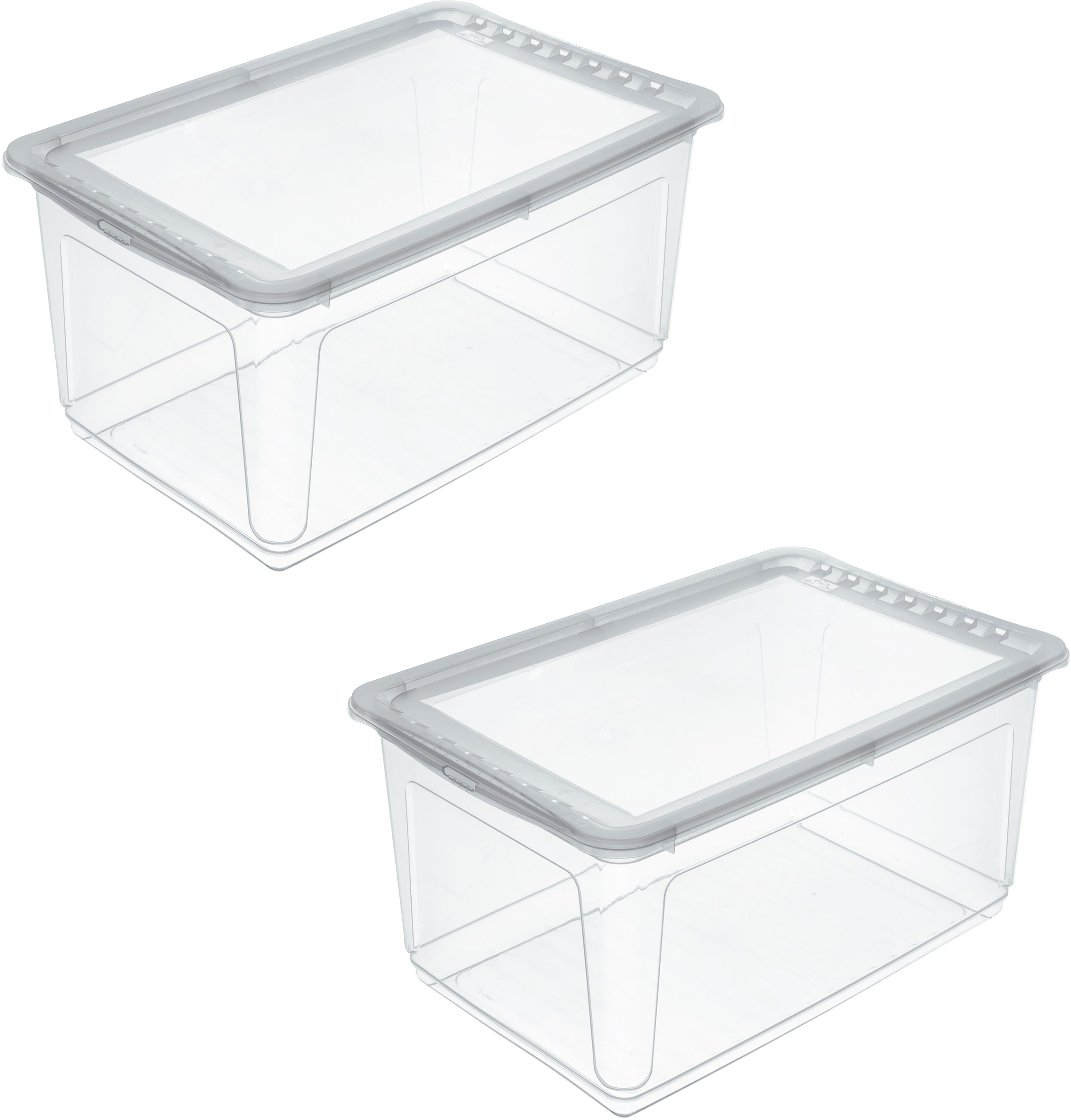 keeeper Aufbewahrungsbox bea, 2er Set, mit Air Control-System 43L, 59 x 39 x 27 cm (Set, 2 St), Air-Control-System, stapelbar