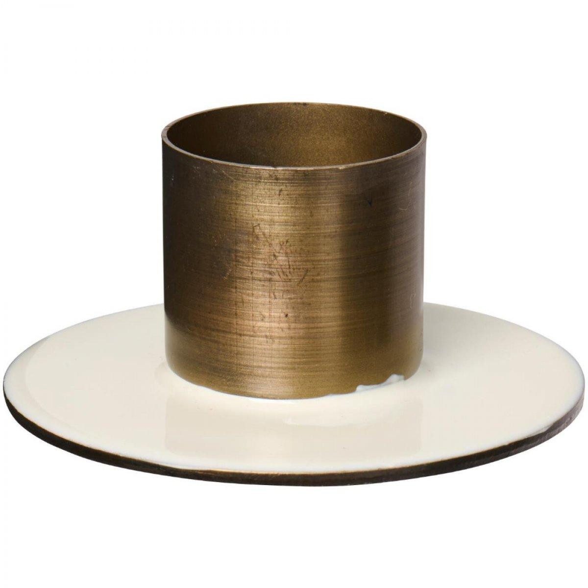 Ib Laursen Kerzenhalter Ib Laursen Kerzenhalter Butter Cream, Messing (9x4,2 cm)