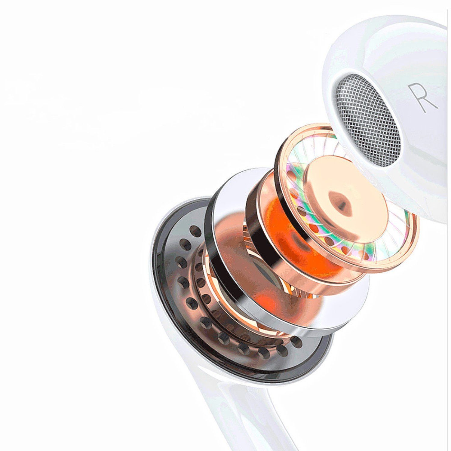 Dudao X14PROL-W1 In-Ear-Kopfhörer mit iPhone Anschluss weiß In-Ear-Kopfhörer – Bild 3 von 5