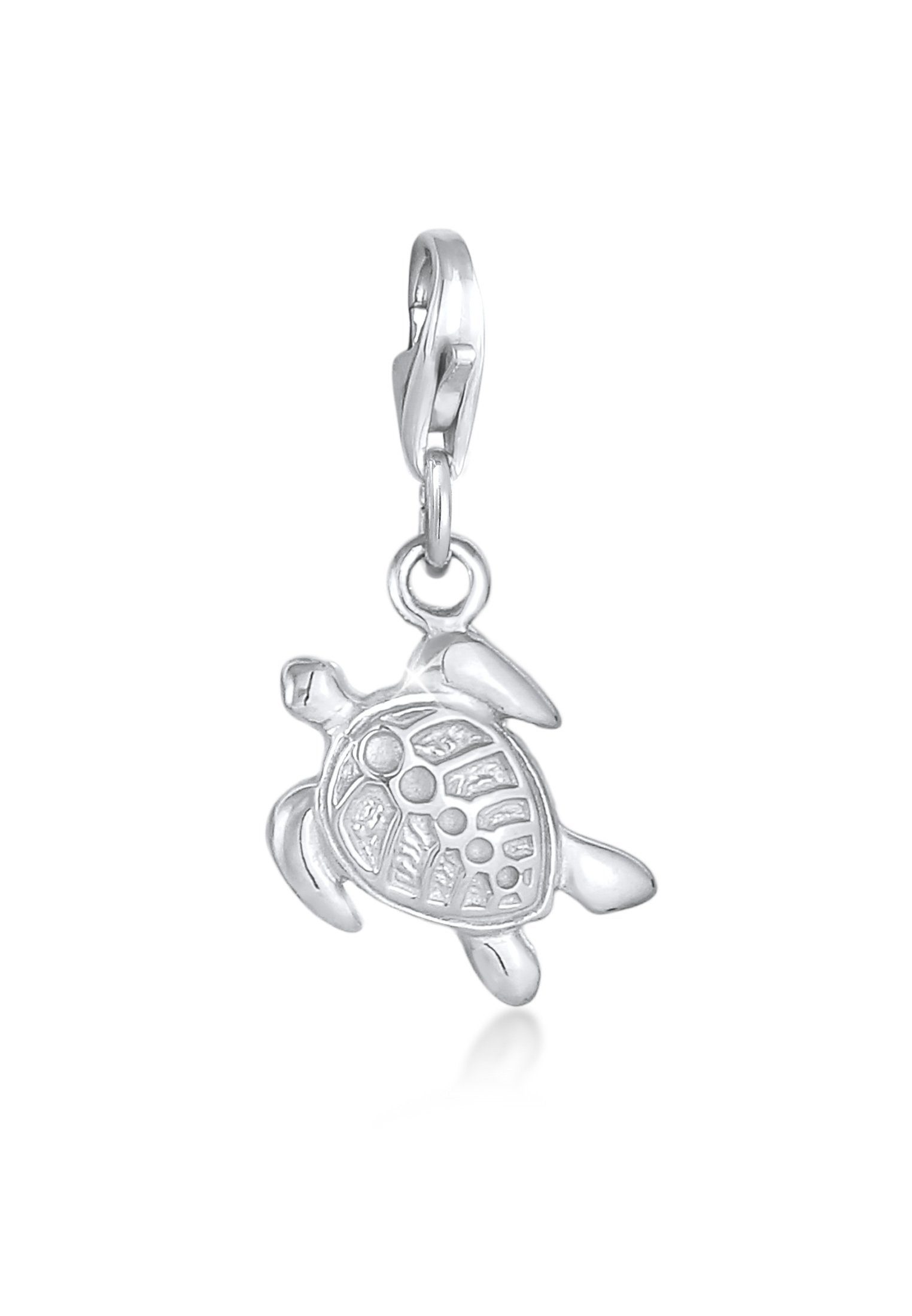 Nenalina Charm-Einhänger Einhänger Schildkröte Tier Meer 925 Silber, Schildkröte