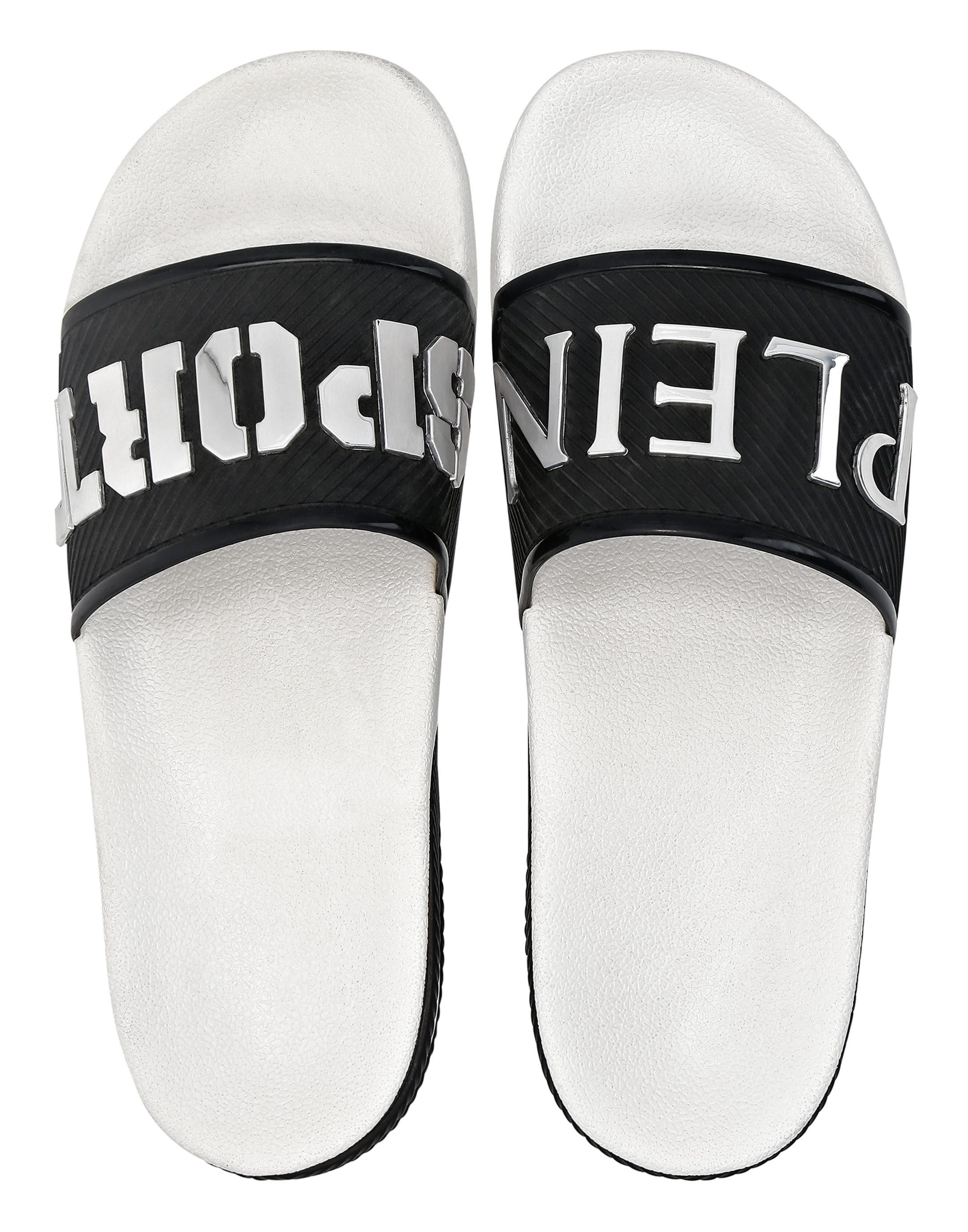 PLEIN SPORT Flache Gummisandalen Strandschuh