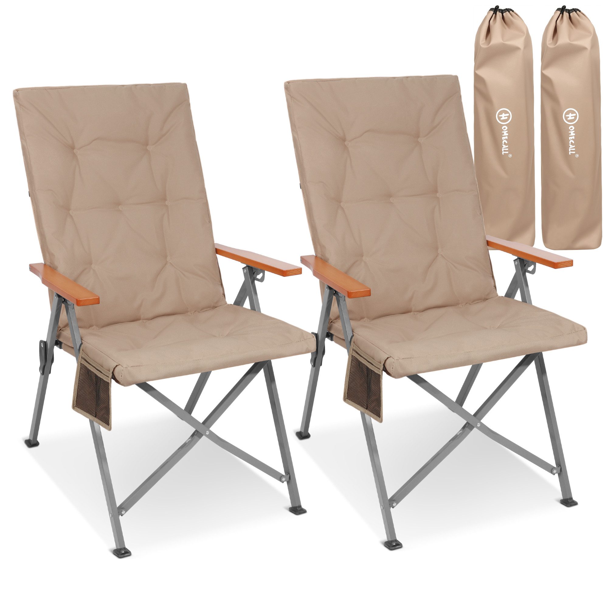 HOMECALL Campingstuhl Faltbar Hochlehner Luxus Klappstuhl günstig online kaufen