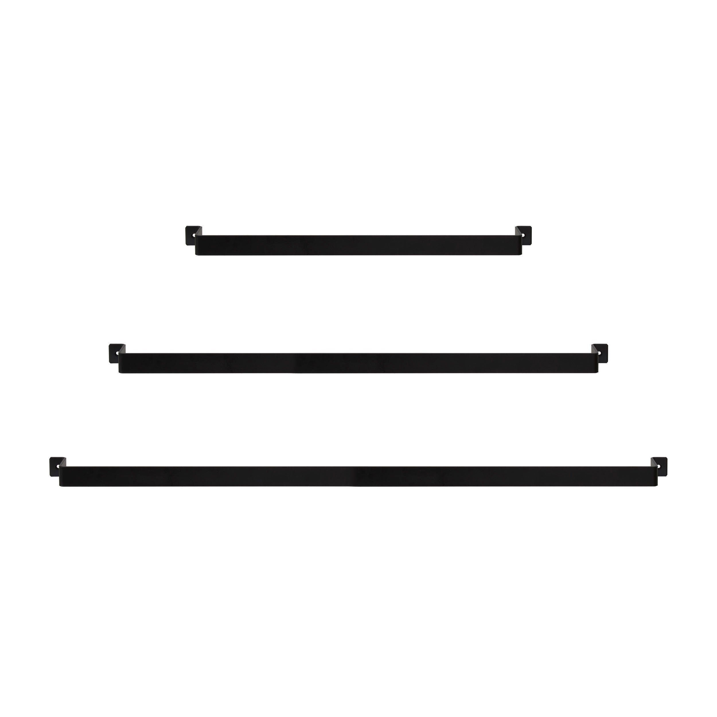 Natural Goods Berlin Hakenleiste GARD FLAT, (1 St), Hakenleiste, Kleiderhaken, Шкафыstange, T6cm x B90cm, Schwarz