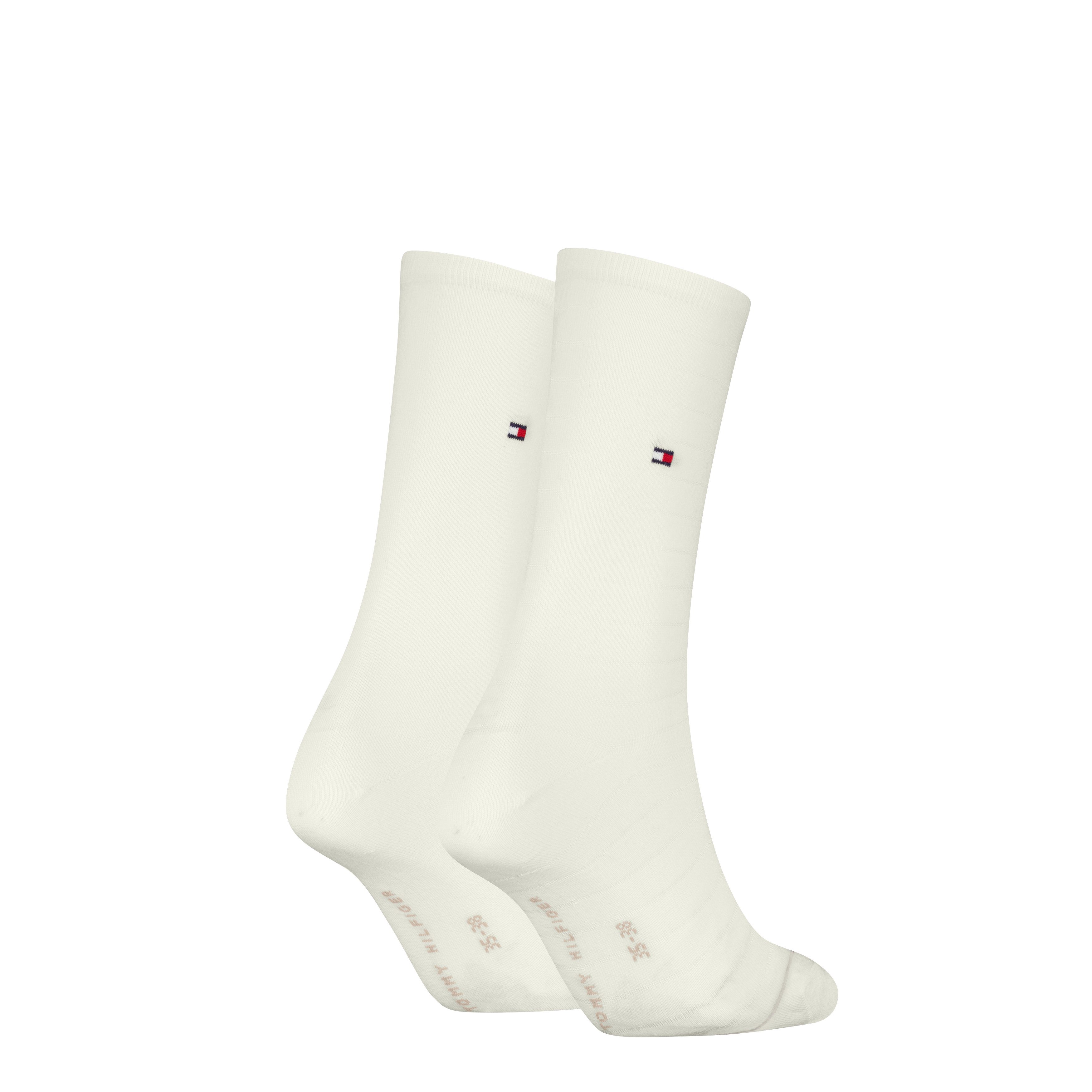 Tommy Hilfiger Socken TH WOMEN SOCK 2P SMALL STRIPE (2-Paar, 2 Paar) mit schmalem Rippenbündchen, meliert, gestreift – Bild 2 von 3
