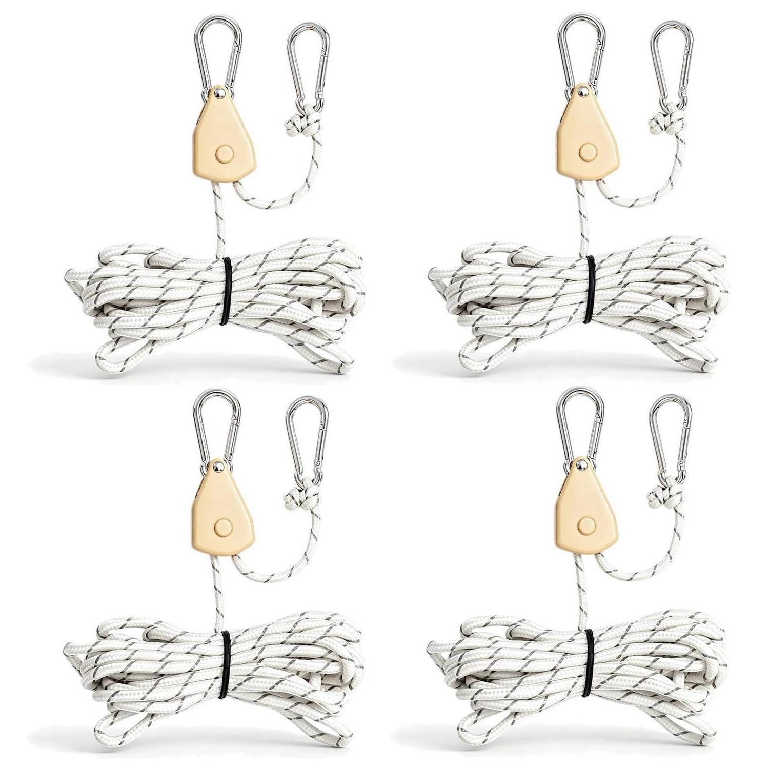 LuxusKollektion Spanngurt Seilspanner 4Stk Verstellbar Weiß (4-St)