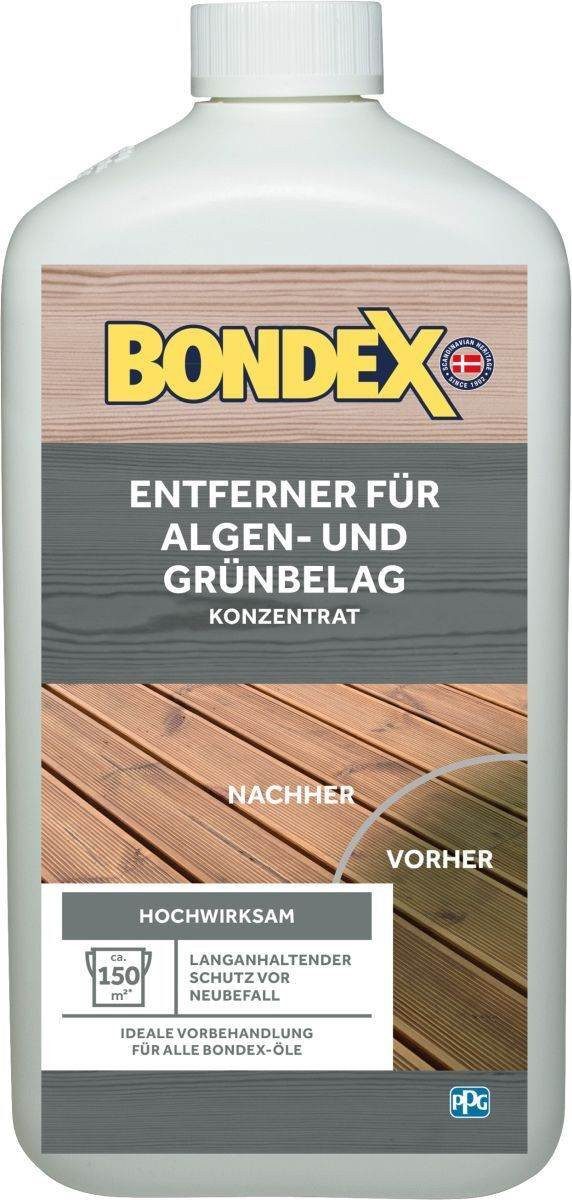 Bondex Algen- und Grünbelag-Entferner, 1 l, Moosentferner Reinigungskonzentrat