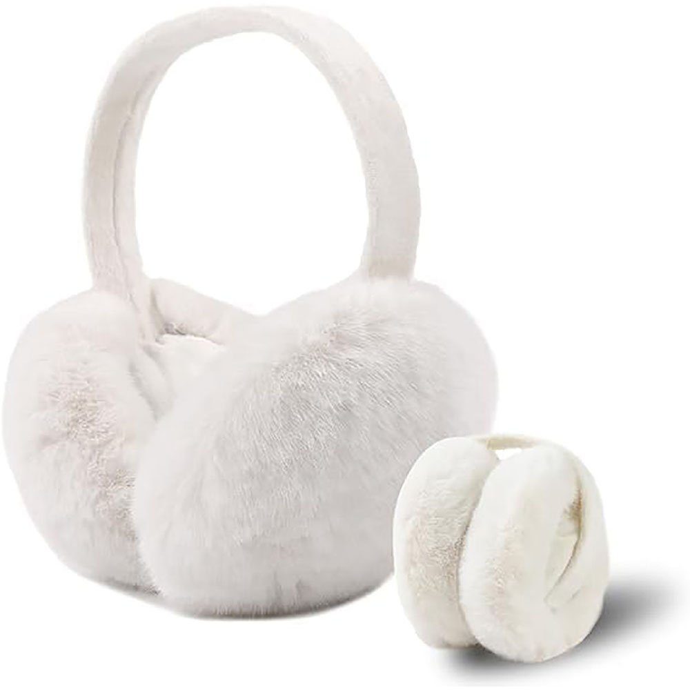 Earmuffs weicher Bequemer Damen Waschbar Weiß CTGtree Ohrenmütze