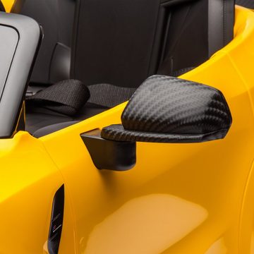 OKWISH Elektro-Kinderauto BMW M4 Kinderfahrzeug, Belastbarkeit 30 kg, Bremsautomatik Fernsteurung Bluetooth