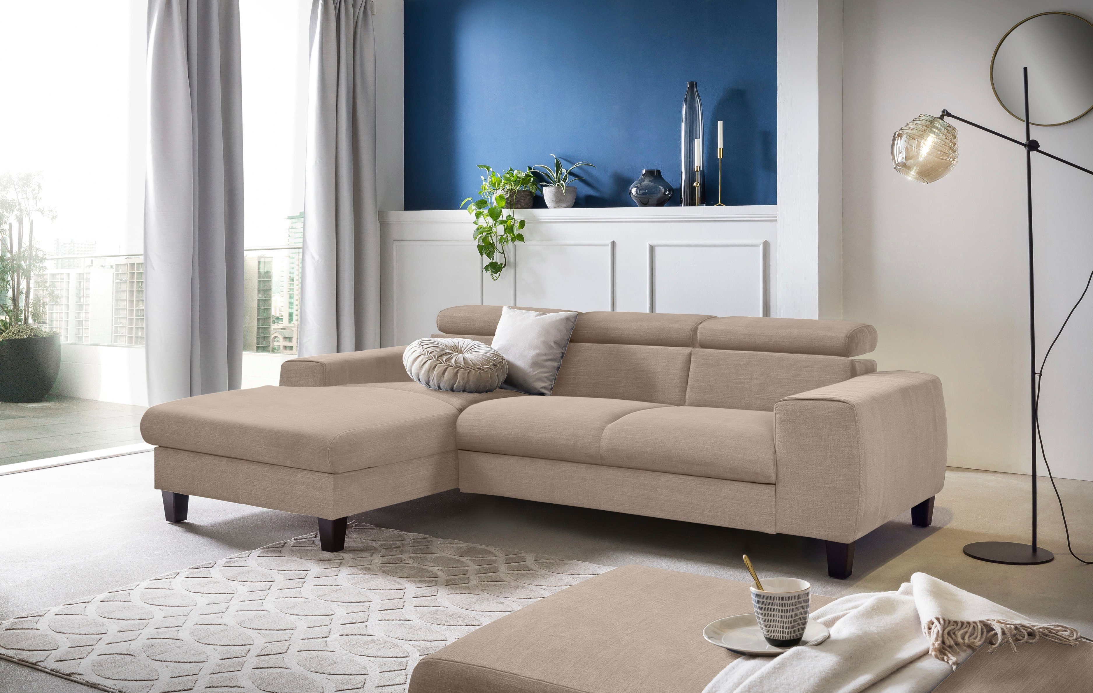COTTA Ecksofa Morven L-Form mit Kopfteilverstellung, günstig online kaufen