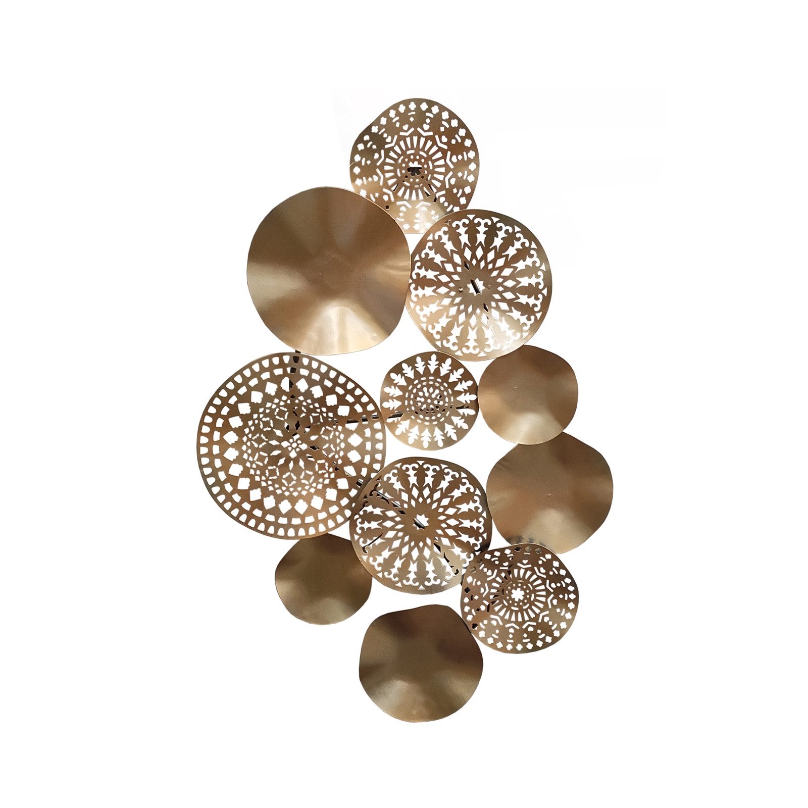 HTI-Line Wanddekoobjekt Wanddeko Lotos (1 St., 1 Wanddekoration), moderne Wanddekoration aus Metall