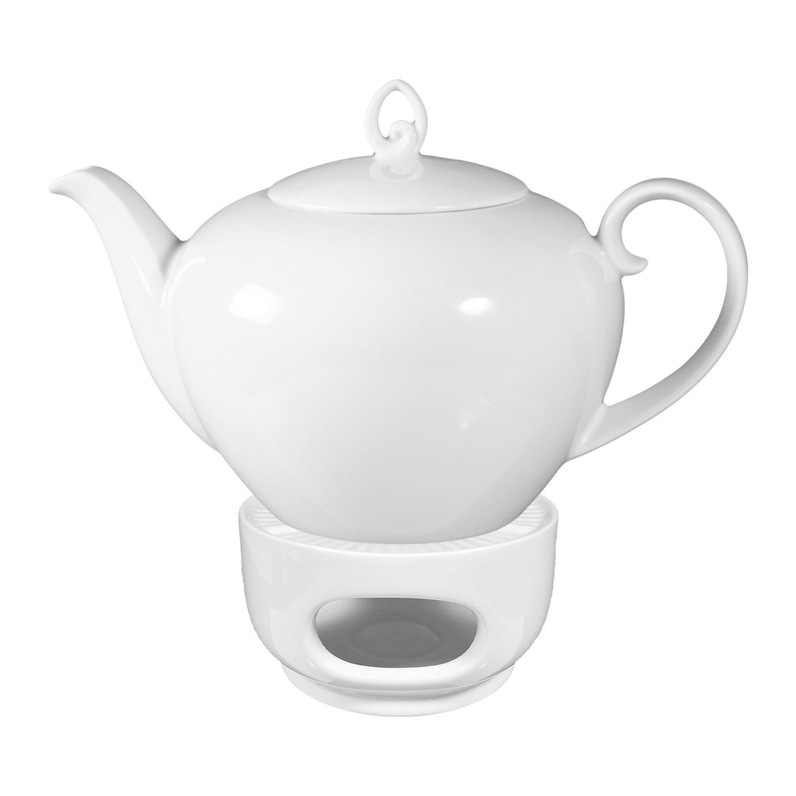 Seltmann Weiden Teekanne Rondo/Liane Teekanne mit Stövchen 1,1 Liter, 1100 l, (1x Teekanne, 1x Stövchen, 2-St), Spülmaschinenfest, Mikrowellensicher, Ofenfest