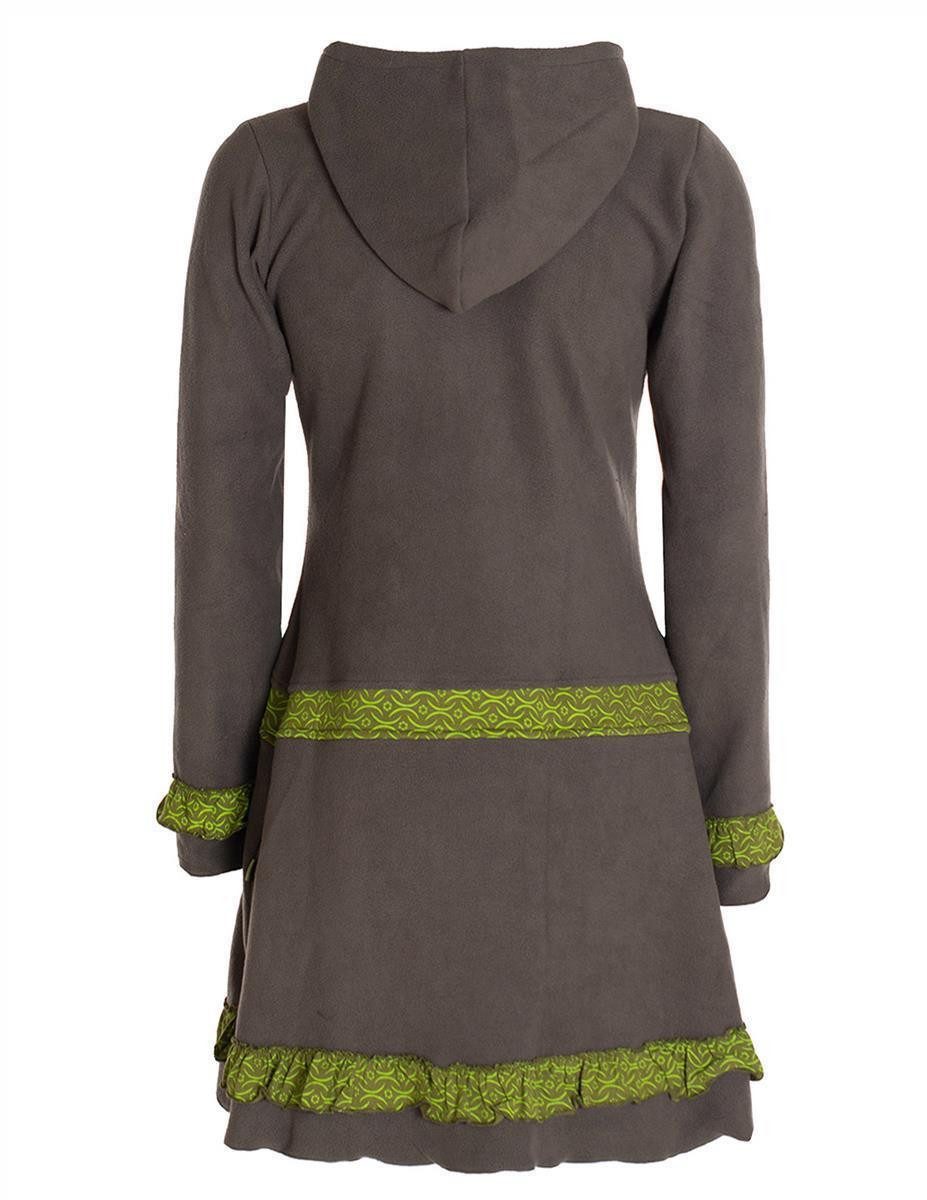 Vishes Kurzmantel Lange Fleecejacke Fleecemantel Übergangsjacke günstig online kaufen