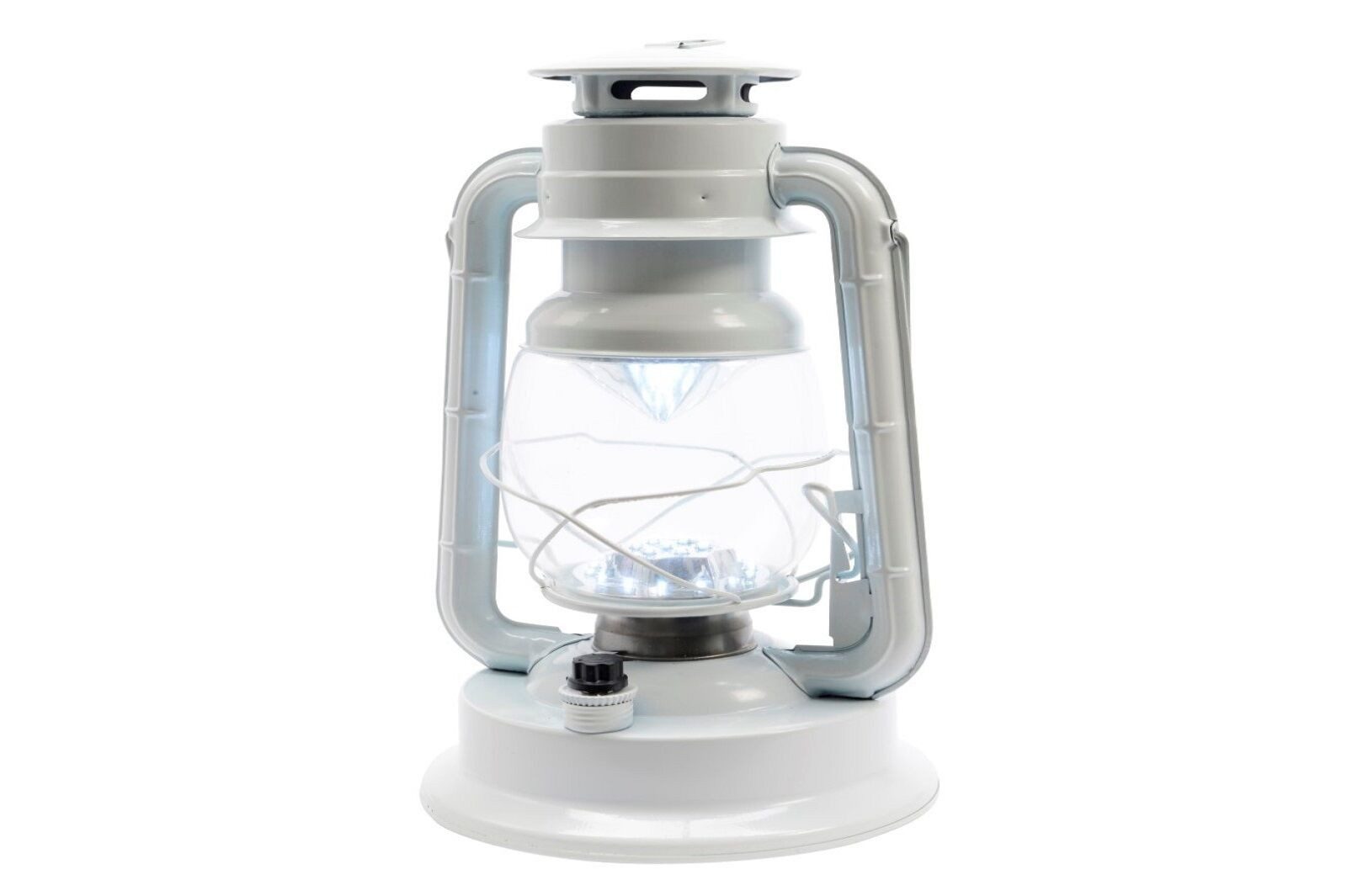 Lumineo LED Laterne Laterne Sturmlaterne LED Licht Campinglampe dimmbar H 34 cm weiß