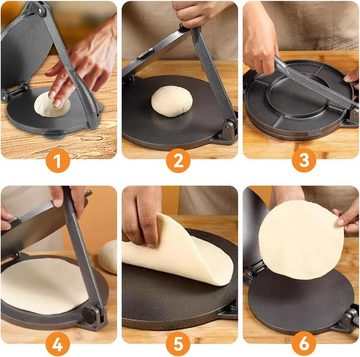 HYTIREBY Tortillaform Tortilla Presse Aluminiumlegierung 6,5-Zoll, (1-tlg), für Teig-Tortillas,nicht klebrig und der Druck ist ausgeglichen