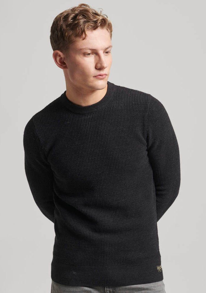 Superdry В'язані светри TEXTURED CREW KNIT JUMPER