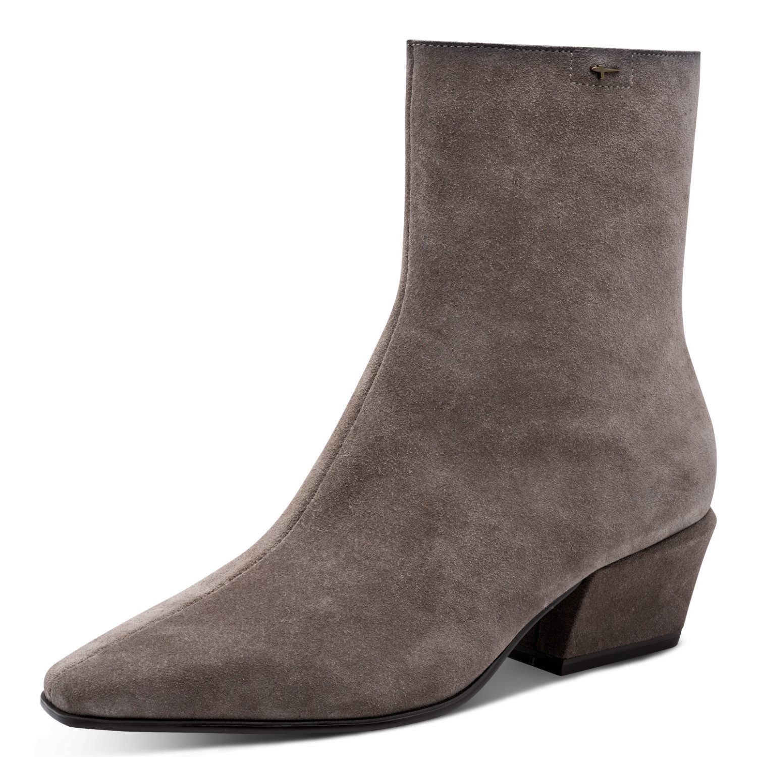 Tamaris Stiefelette Blockabsatz, Cowboystiefelette mit T-Logoverzierung