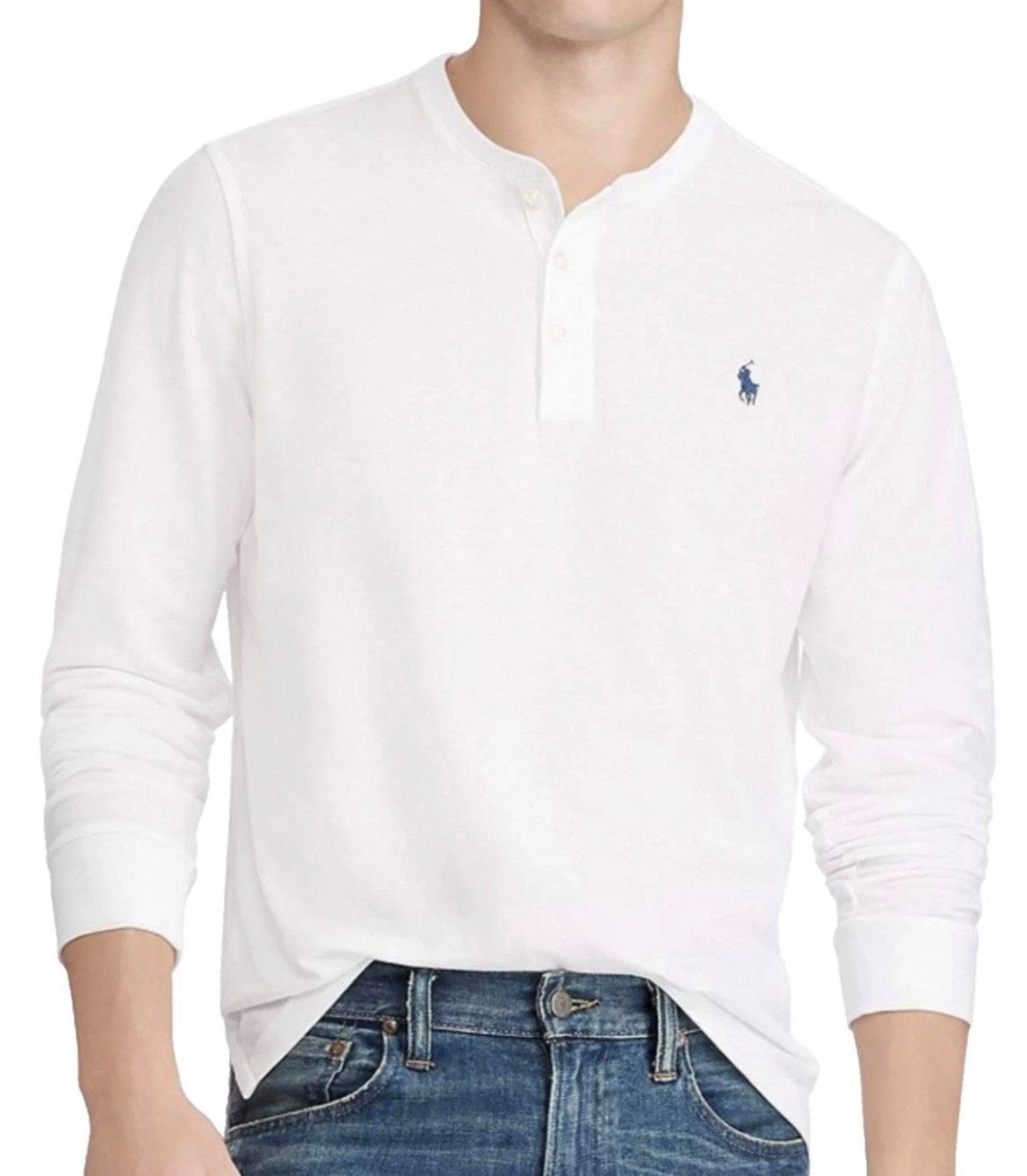 Polo Ralph Lauren Longsleeve Herren Featherweight Mesh Henley Shirt Sofortige Authentifizierung über das Ralph Lauren-System möglich
