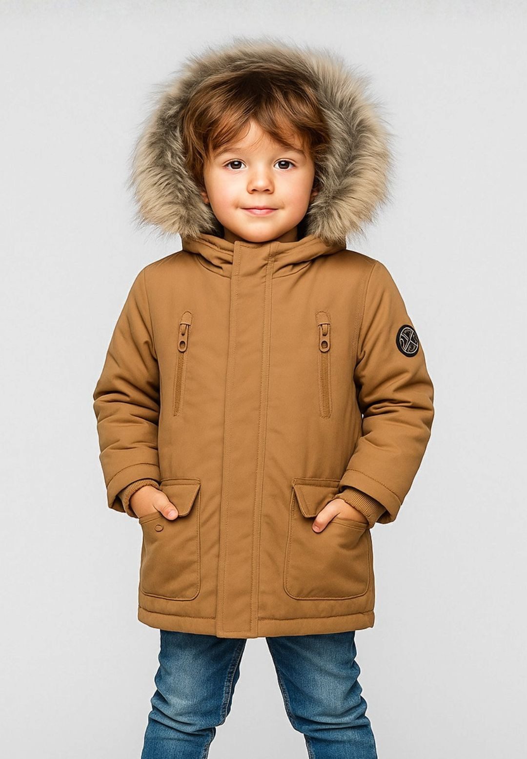 MINOTI Winterjacke Jacke mit Kapuze und Brusttaschen mit Reißverschluss (9 m-8y)