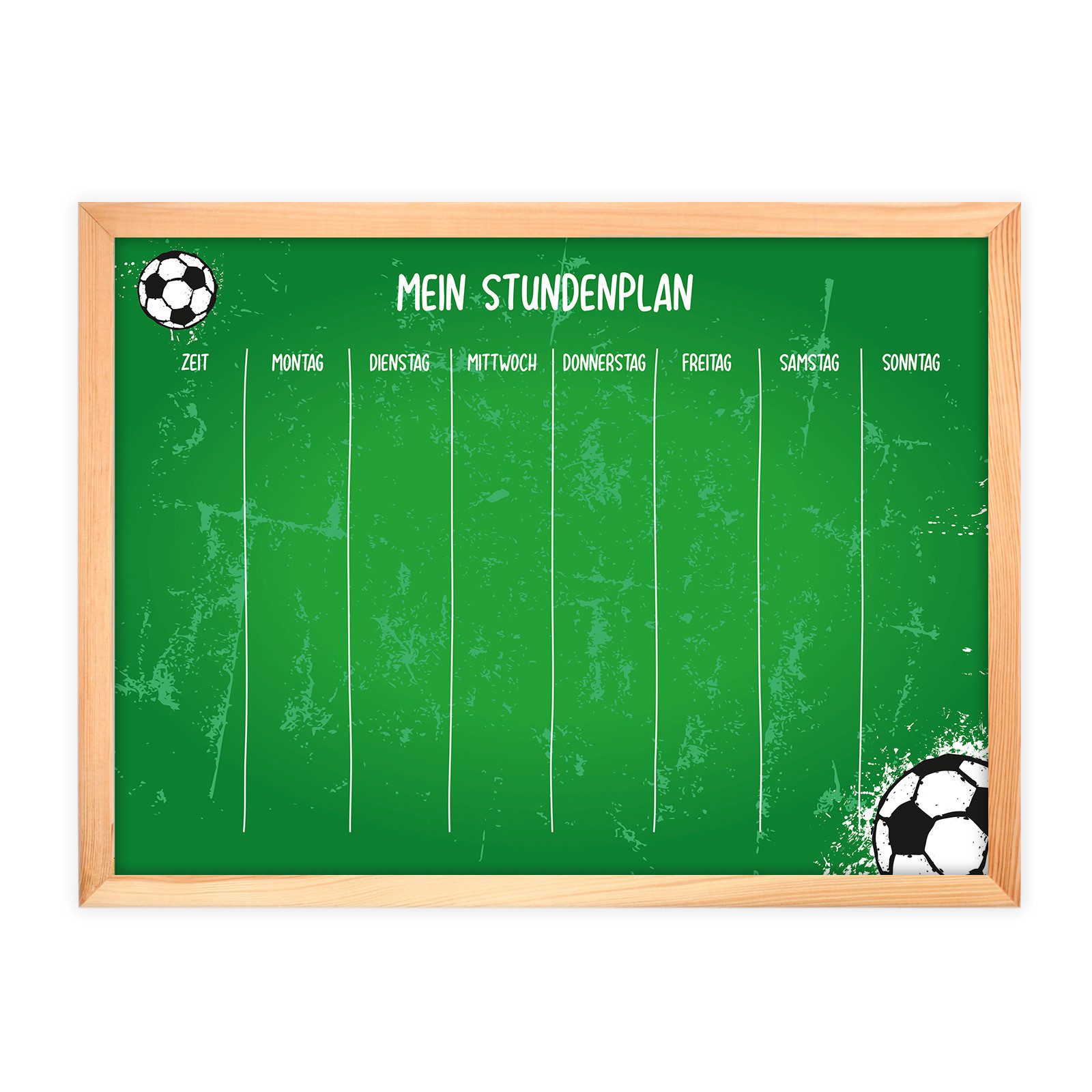 nikima Schreibtischkalender magnetischer Stundenplan Fussball grün mit 90 Magneten