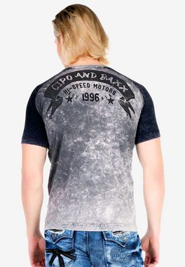Cipo & Baxx T-Shirt mit coolem Front- und Rückenprint