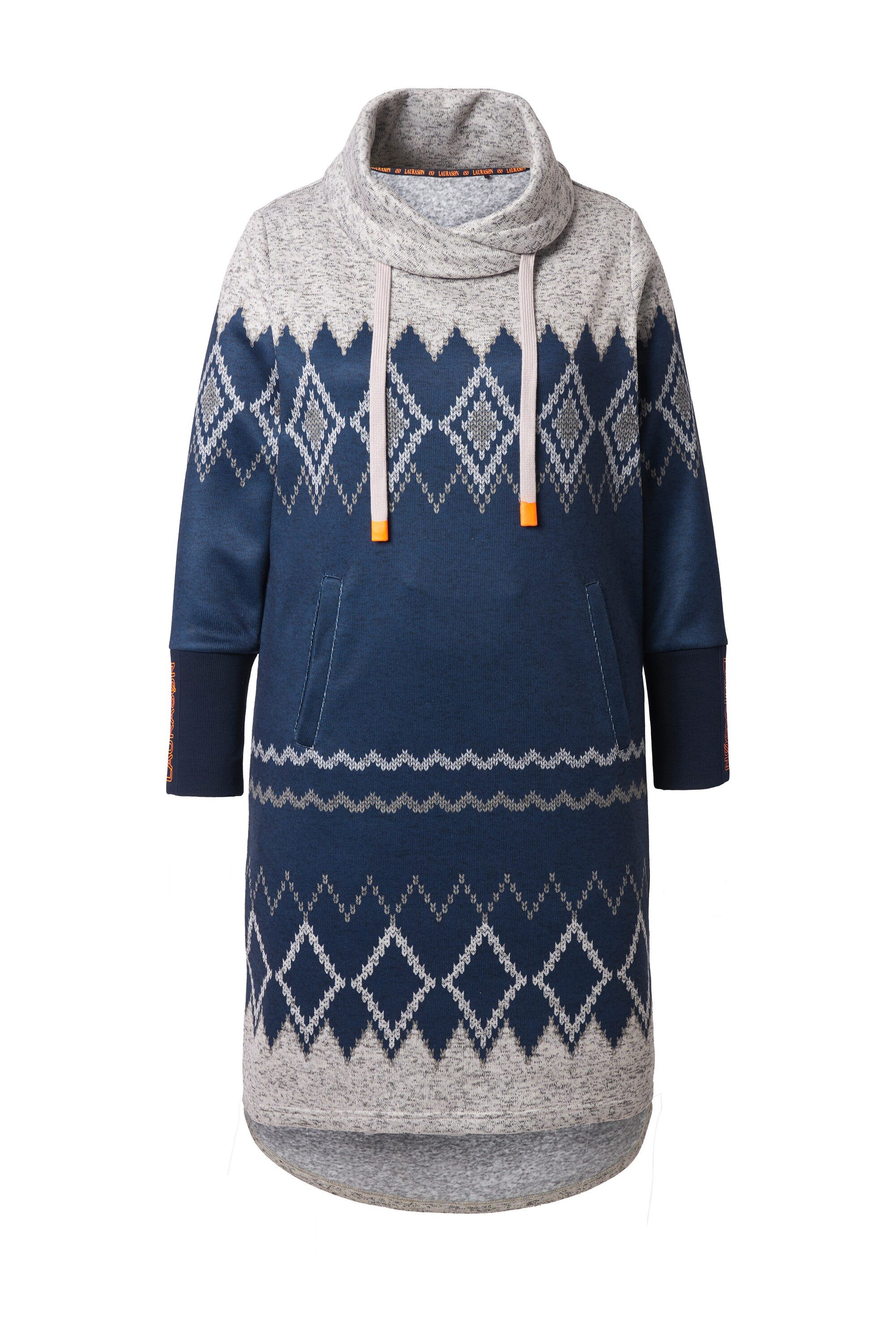 Laurasøn Midikleid Norweger-Strick-Fleece- Kleid Kapuze günstig online kaufen