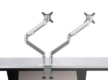 Steelboxx Aluminium doppel Monitor Schwenkarm Halter Tisch Halterung Bildschirm Monitor-Halterung, (Set)