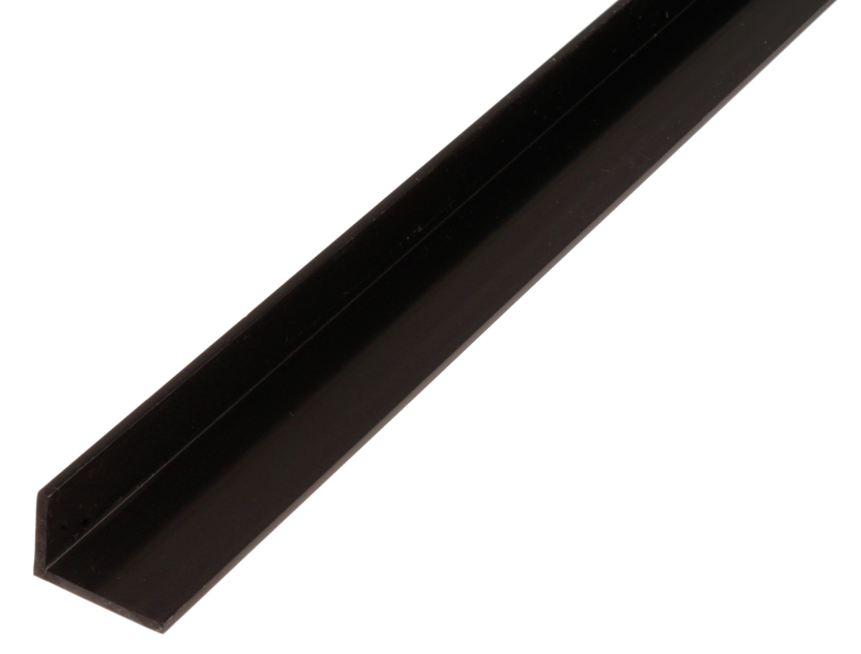 Alberts Profil, 479022 Winkelprofil Kunststoff, schwarz 1000 x 20 x 10 mm