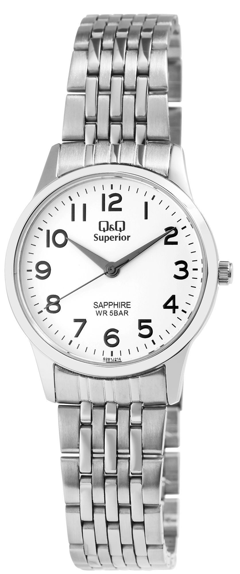 Q&Q Quarzuhr S281J214Y Q&Q Superior Damenarmbanduhr, Edelstahl, Saphirglas, 5