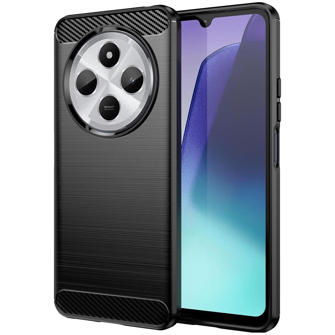 CoolGadget Handyhülle Carbon Handy Hülle für Xiaomi Redmi 14C 6,88 Zoll, robuste Telefonhülle Case Schutzhülle für Redmi 14C / Poco C75 Hülle