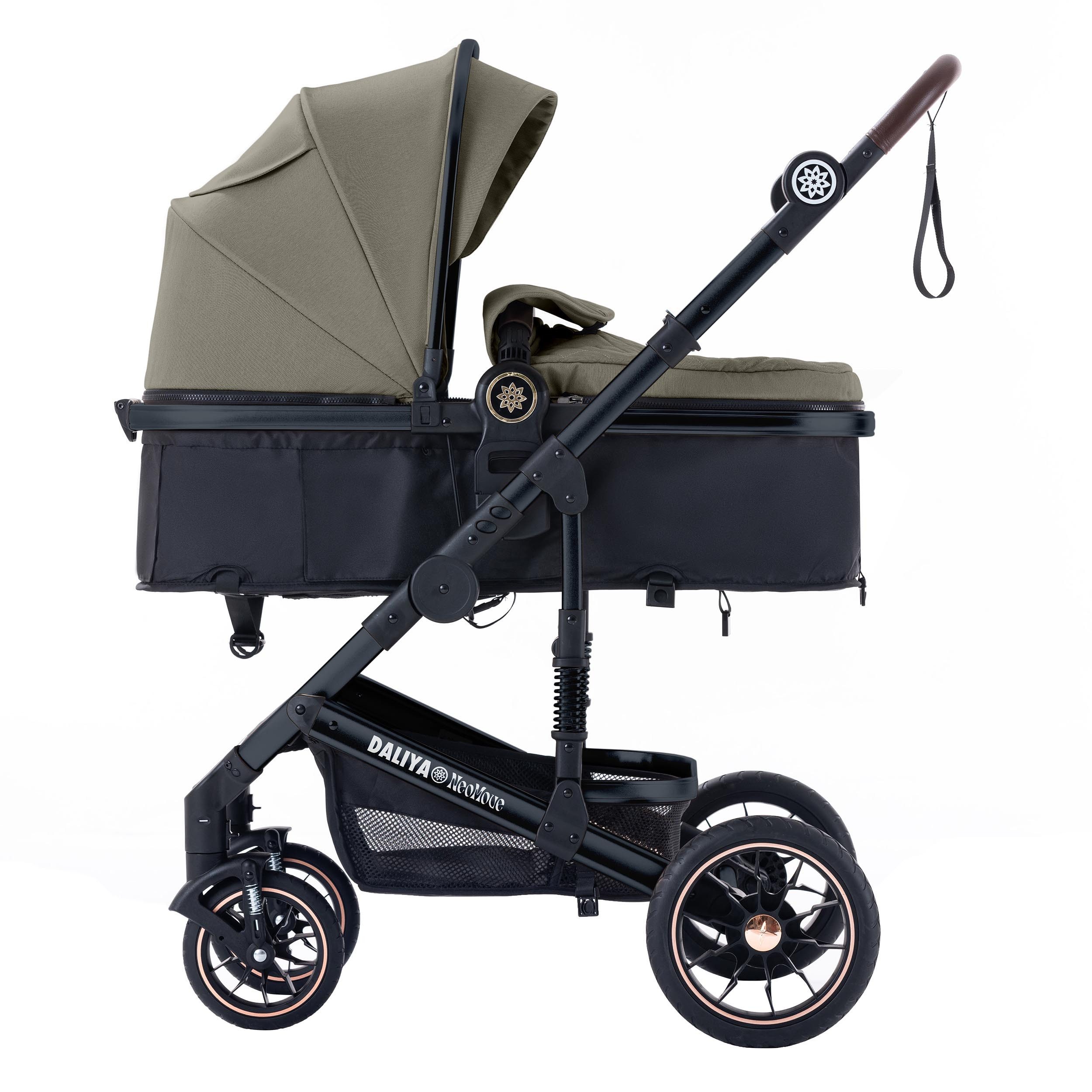 Daliya® Kombi-Kinderwagen NEOMOVE 2in1 Kinderwagen, Buggy und Babywanne in einem, Babywanne und Sportsitz, Alu-Rahmen, Großer Einkaufskorb