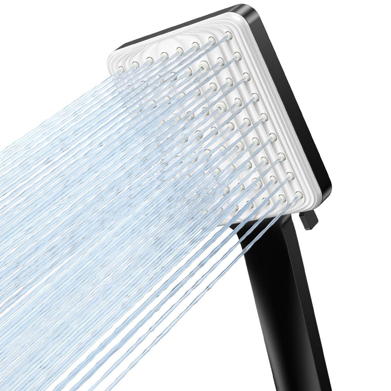 LuxusKollektion Regenduschkopf Duschkopf Regendusche Handbrause Hochdruck wassersparend Schwarz