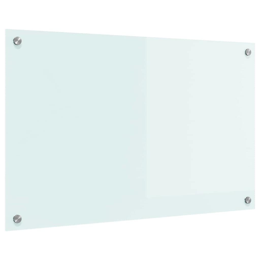 vidaXL Küchenrückwand Küchenrückwand Spritzschutz Küchenblende Weiß 80 x 50 x 08 cm Gehärtet