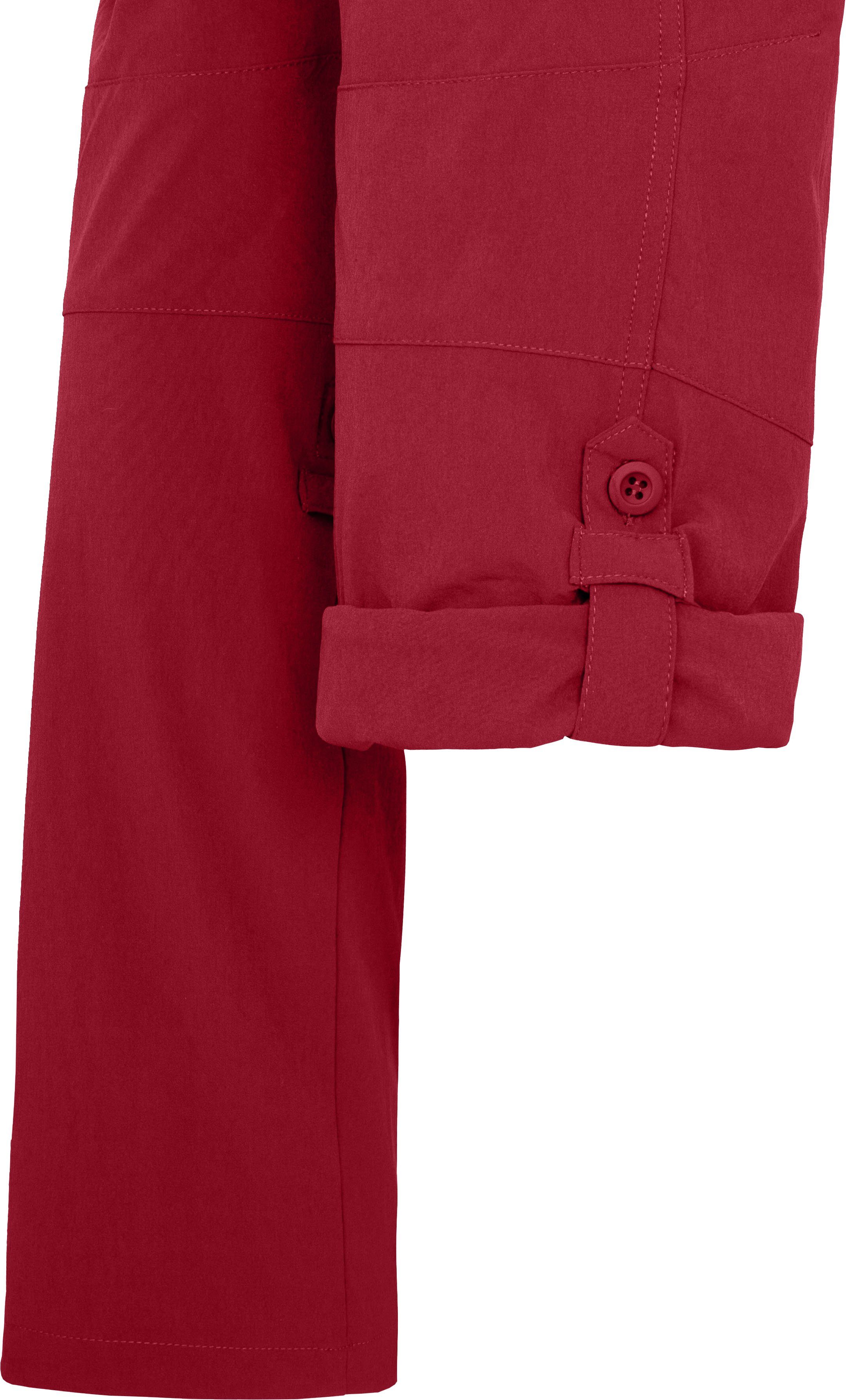 Bergson Outdoorhose HYDRYS Damen Wanderhose, vielseitig, pflegeleicht, Kurzgrößen, dunkelrot