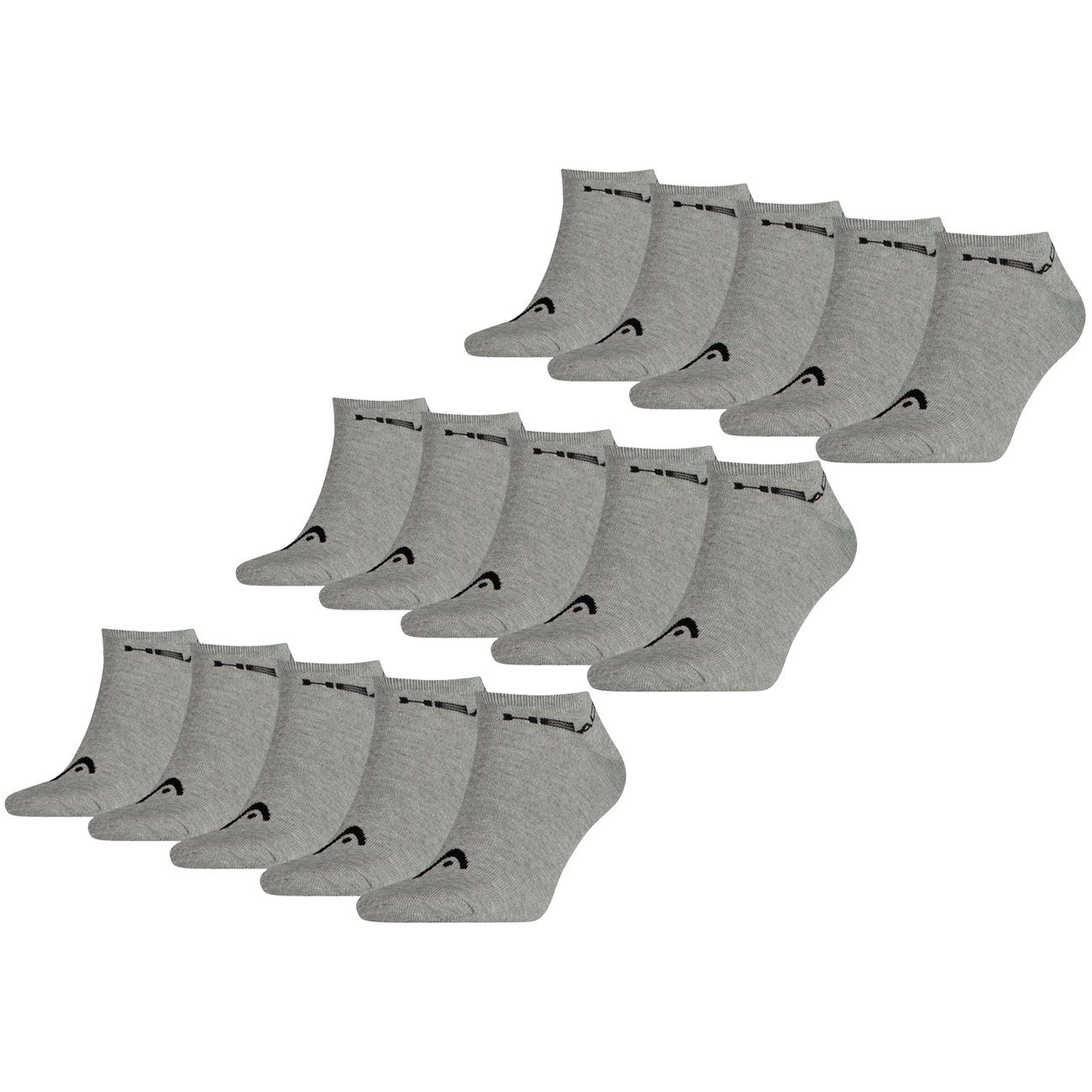 Grey Paar Pack (400) SNEAKER UNISEX 15er (15-Paar) Sneakersocken 15 Head