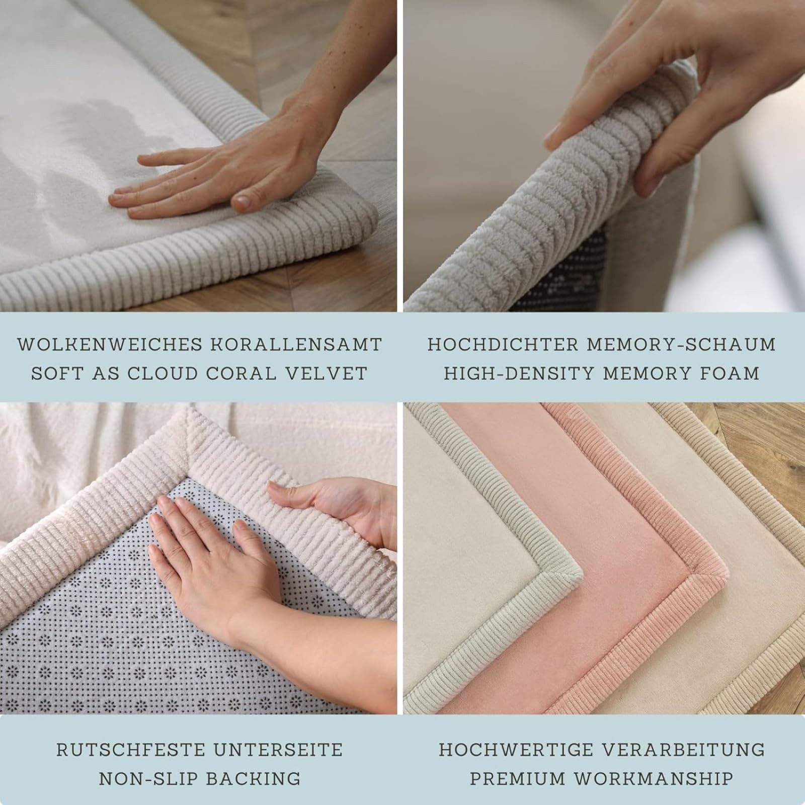 Hakuna Matte Spielmatte Baby 170 x 120 x2,5cm, Teppich für Kinderzimmer mit Memory-Schaum