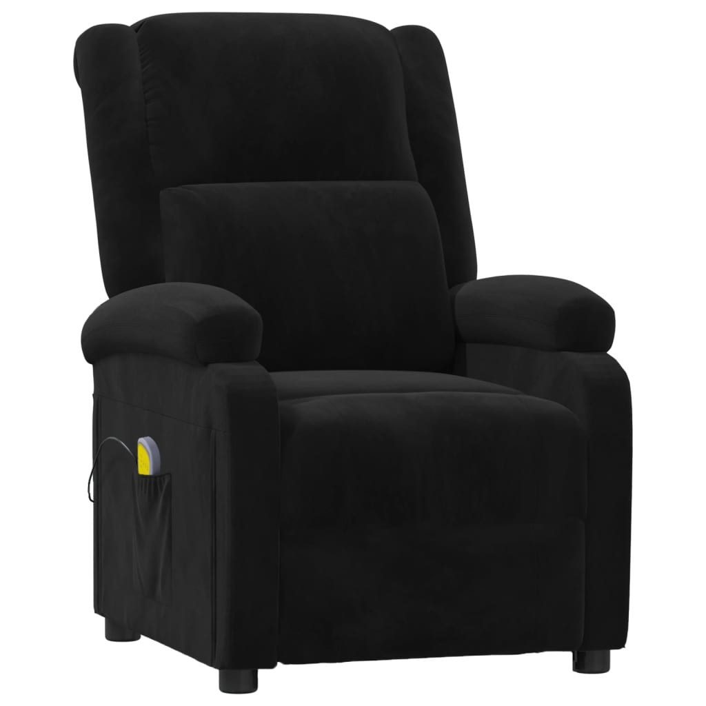 vidaXL Massagesessel Massagesessel Schwarz Samt (1-St) günstig online kaufen