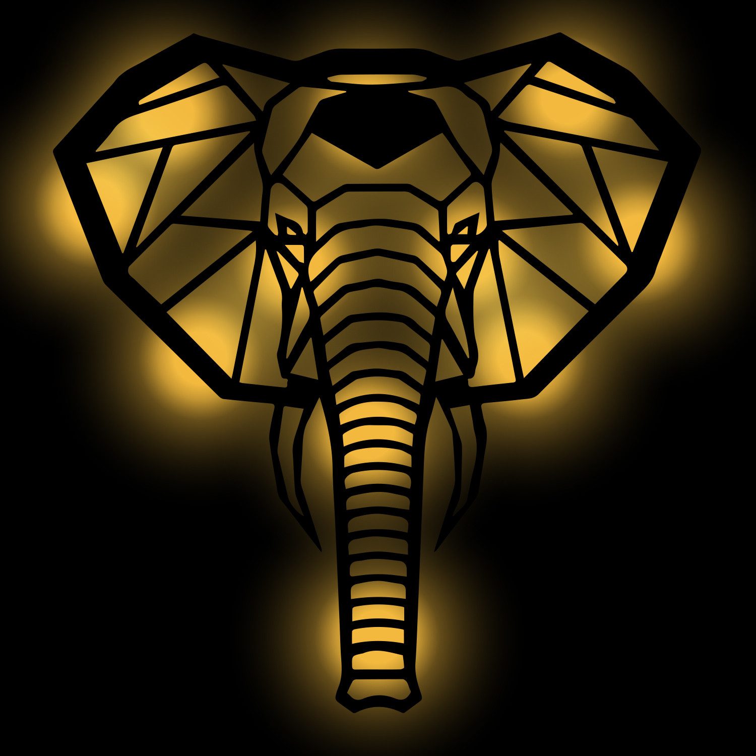 Namofactur LED Wandleuchte Elefant - Dekoobjekt aus Holz mit Elefanten-Moti günstig online kaufen