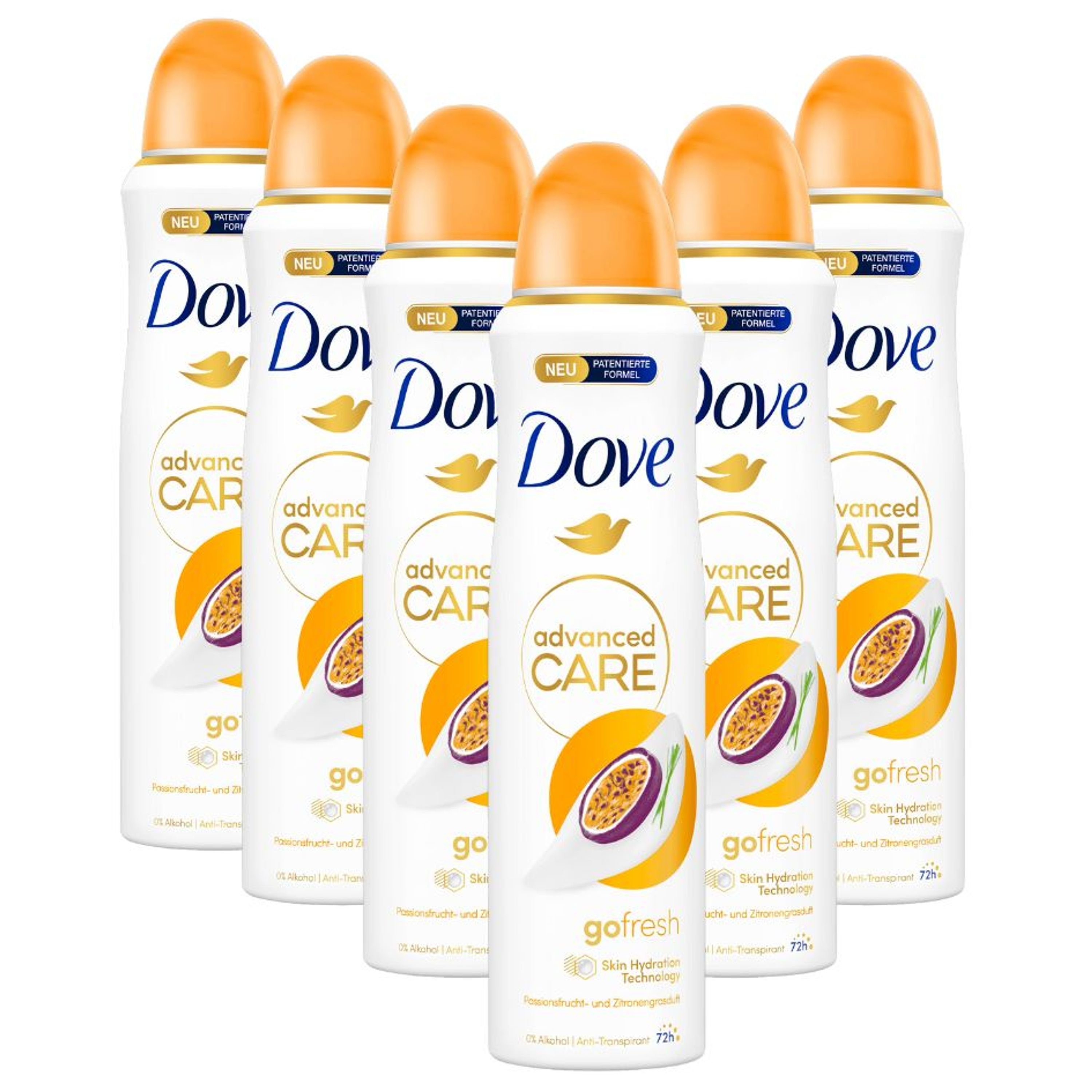 DOVE Spray 150ml Anti-Transpirant Deo-Set Deo Advanced Care go fresh 6x