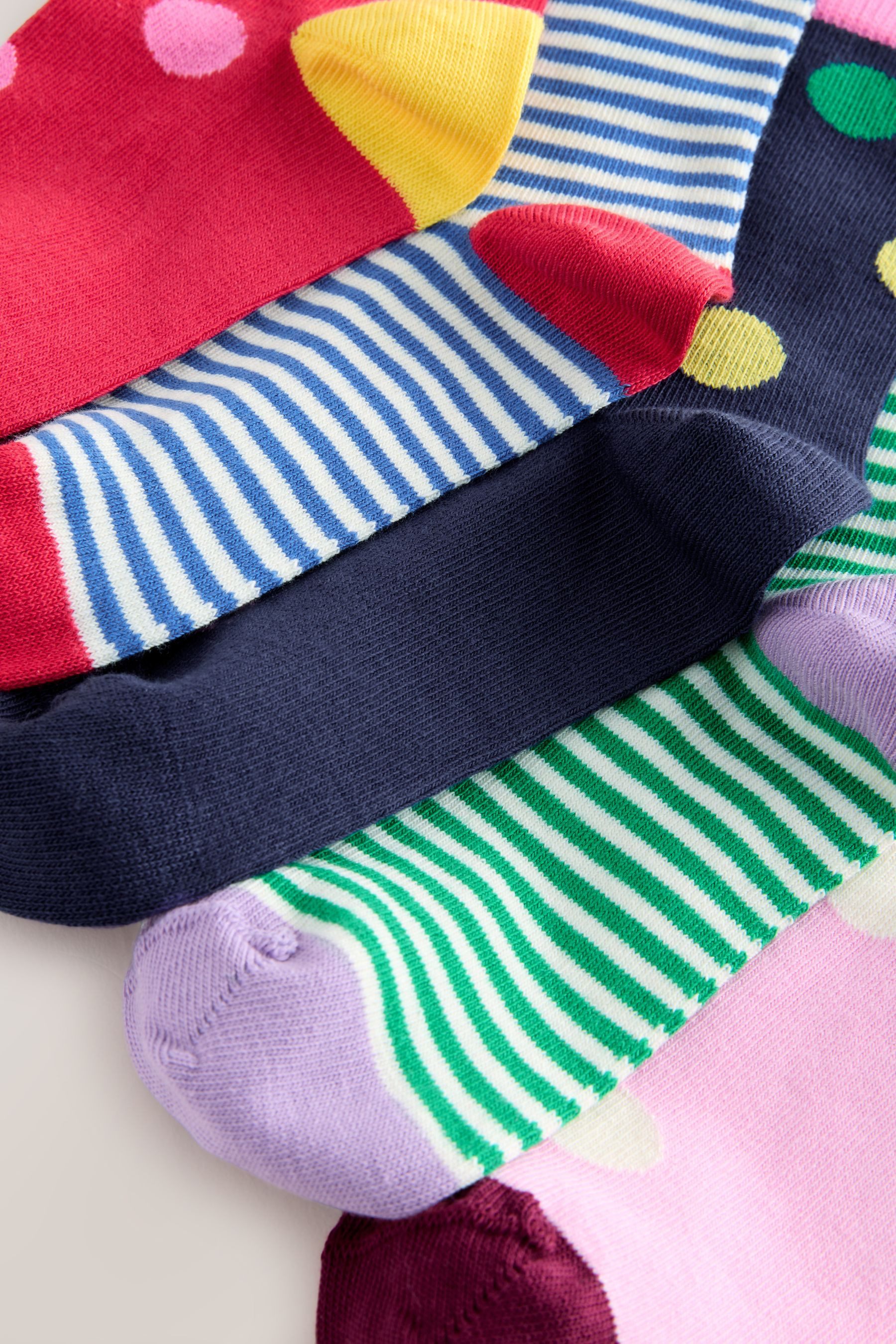 Next Kurzsocken Söckchen mit Streifen und Punkten, 5er-Pack (5-Paar)