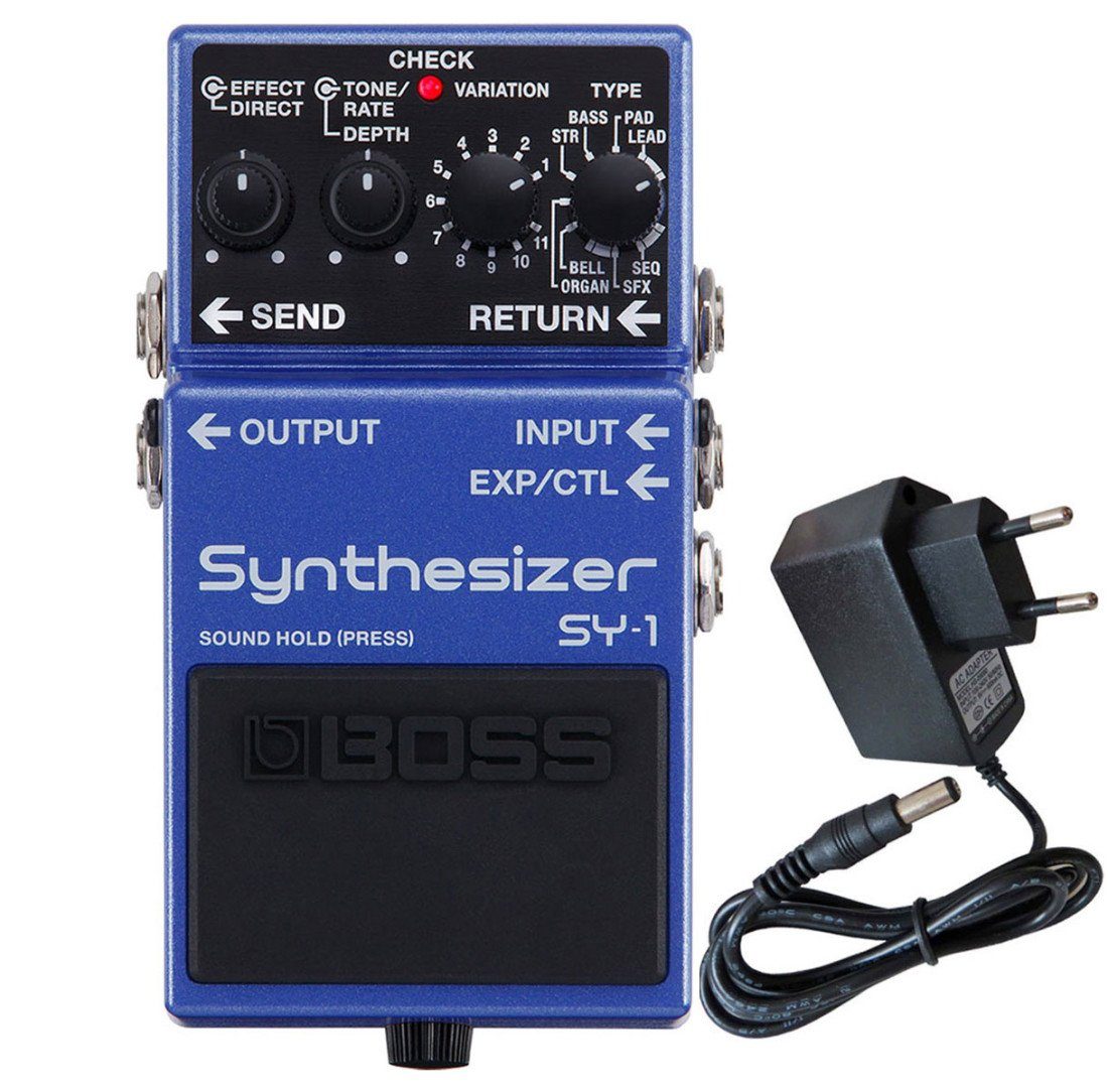 E-Gitarre Boss SY-1 Synthesizer Effektgerät mit Netzteil