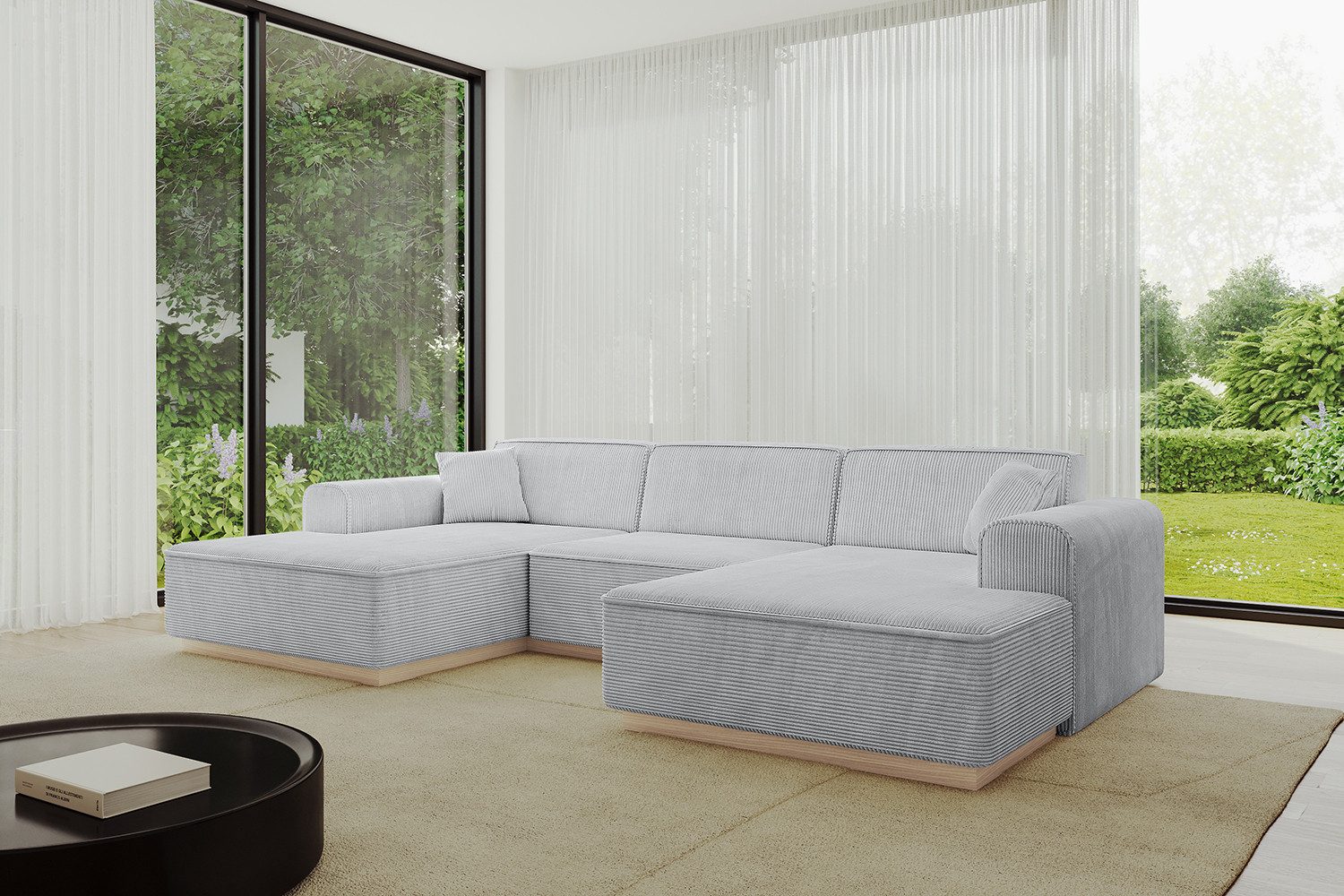 ALTDECOR Wohnlandschaft IREA-U1, Sofa Praktische Bequeme Funktionsecke Couch U-Form Eckcouch, Corner Sofa U-Form Vielseitige Sofa Wohnlandschaft Wohnzimmer